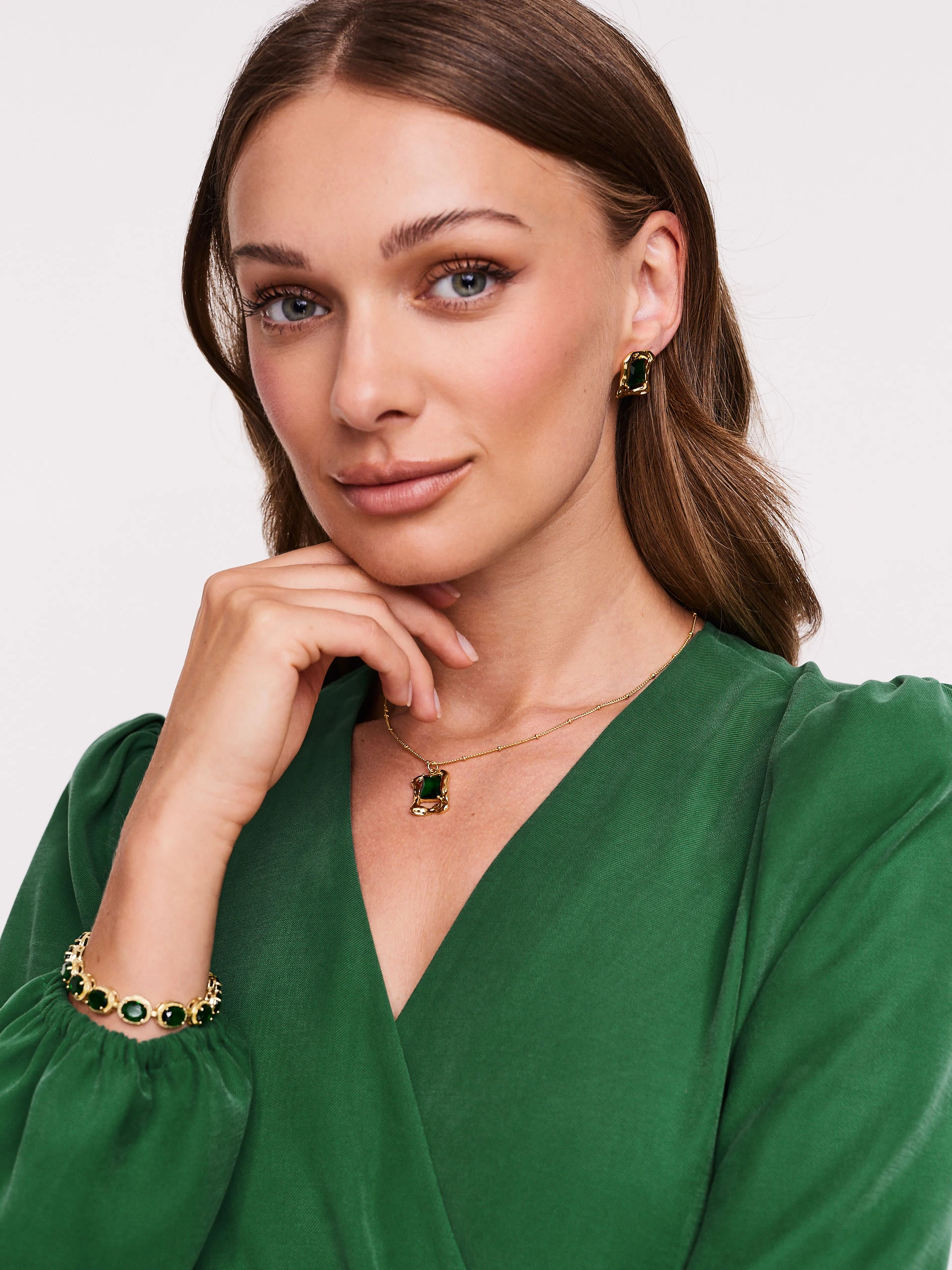 Green envelope dress