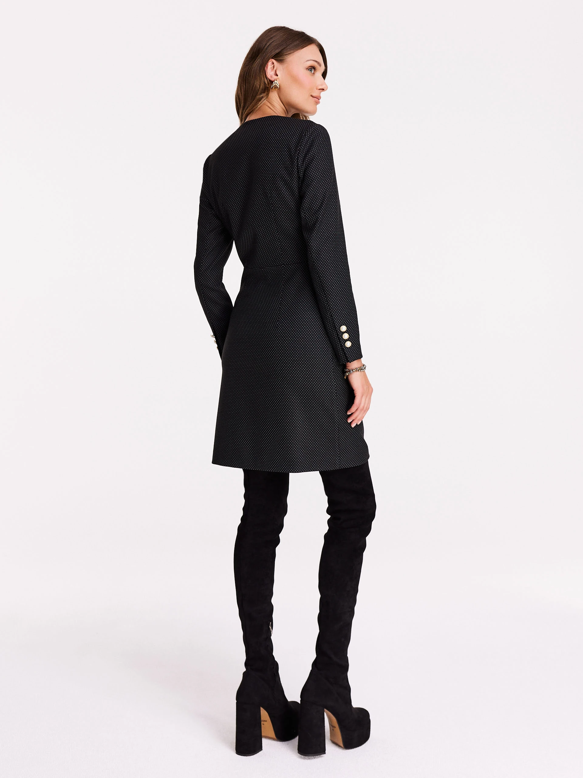 Black dress with collar