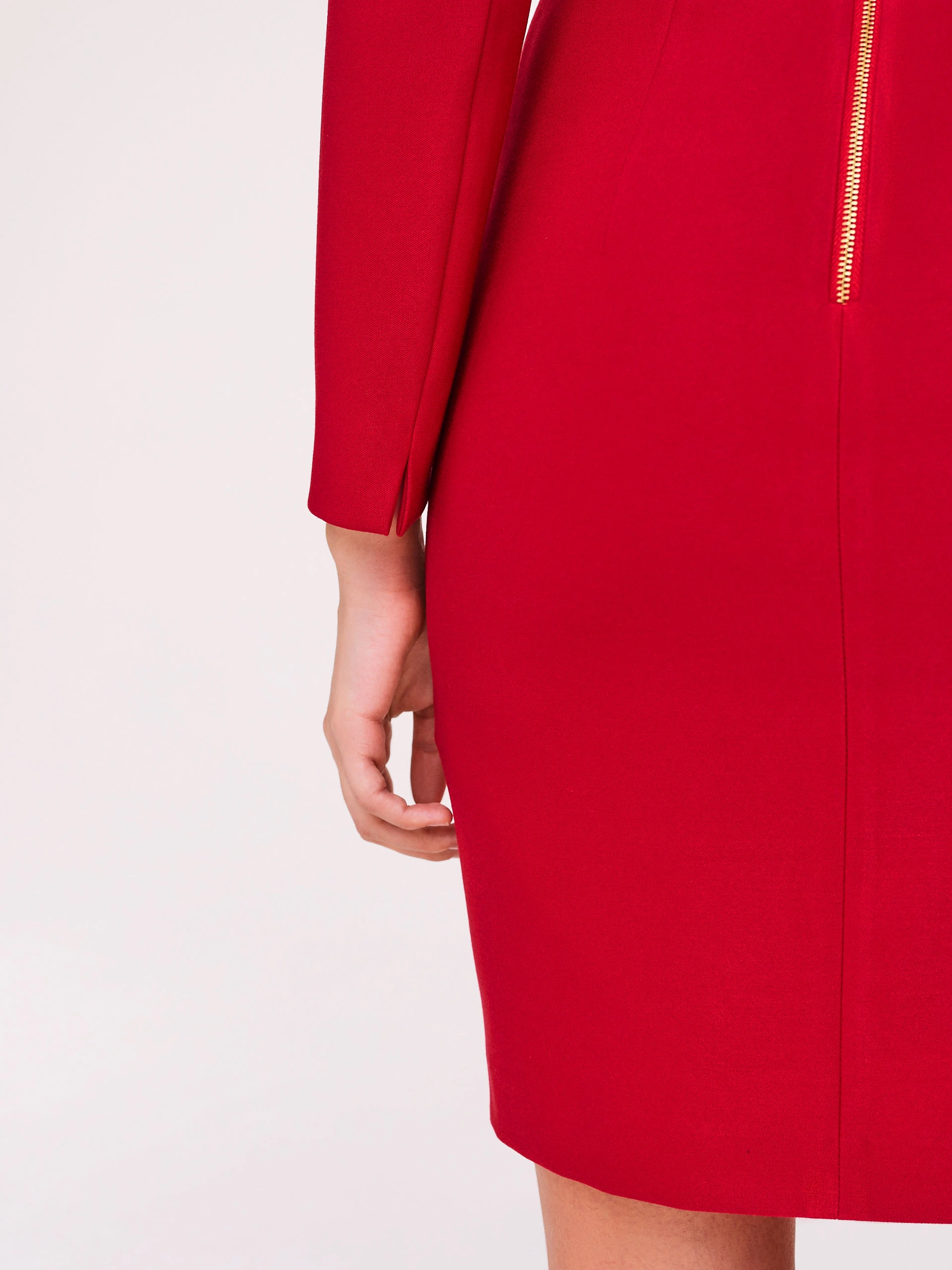 Red dress with added viscose
