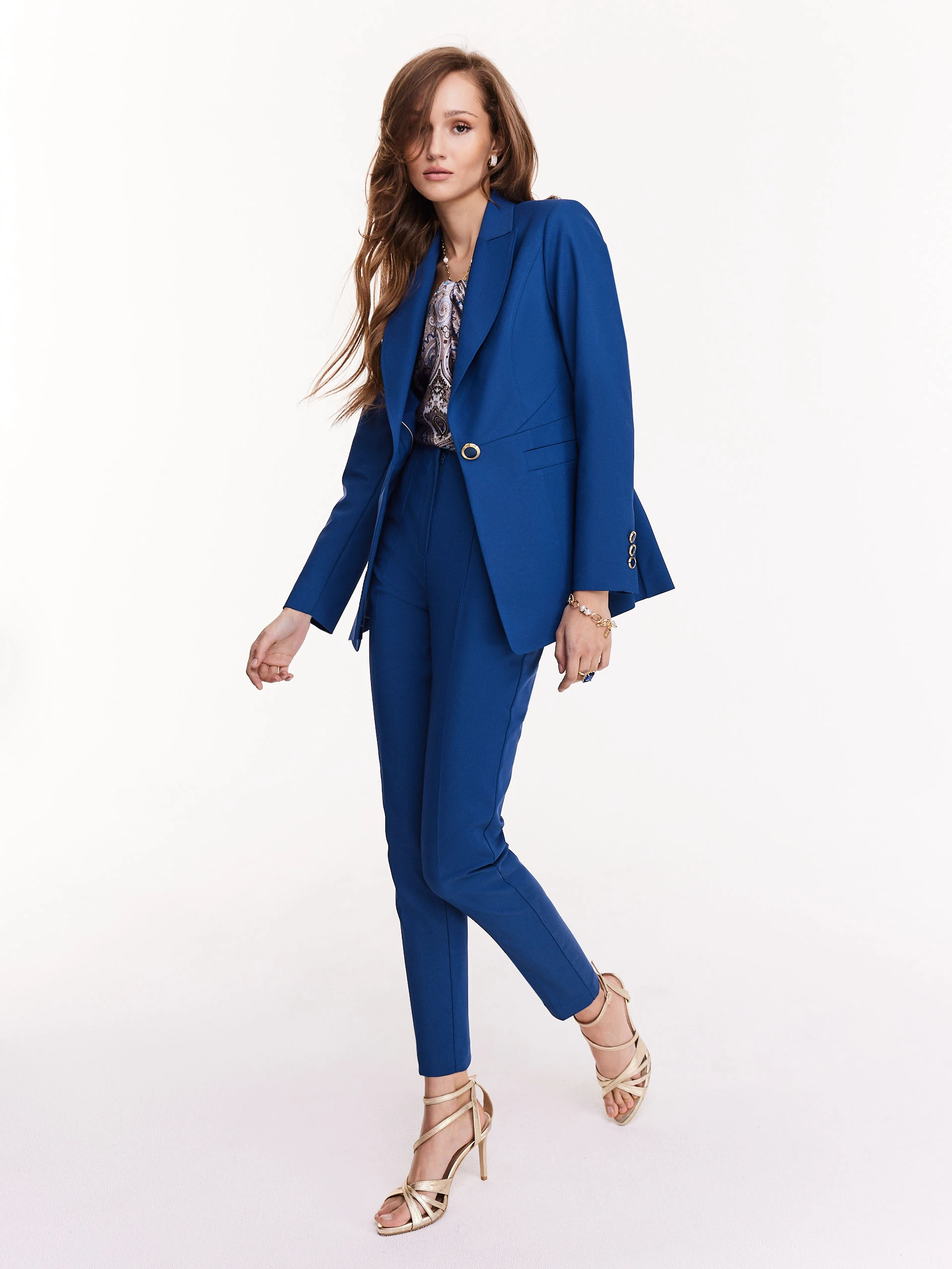 Cobalt suit pants