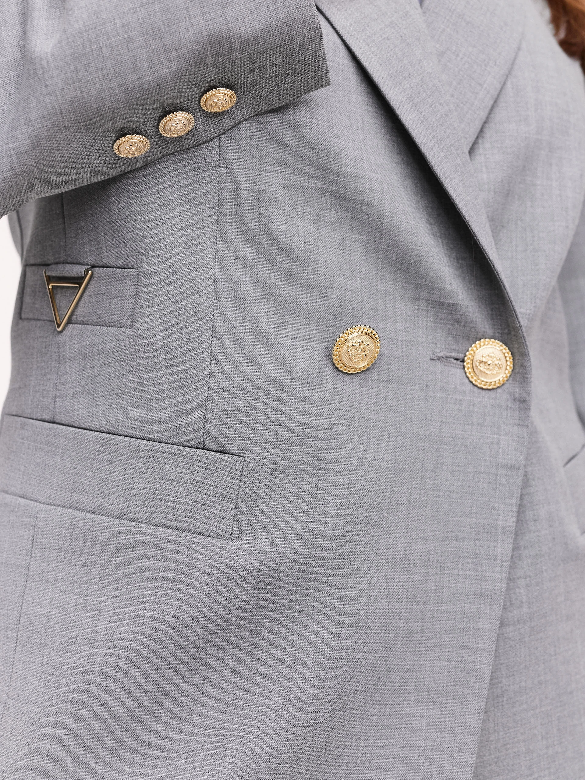 Grey double-breasted jacket