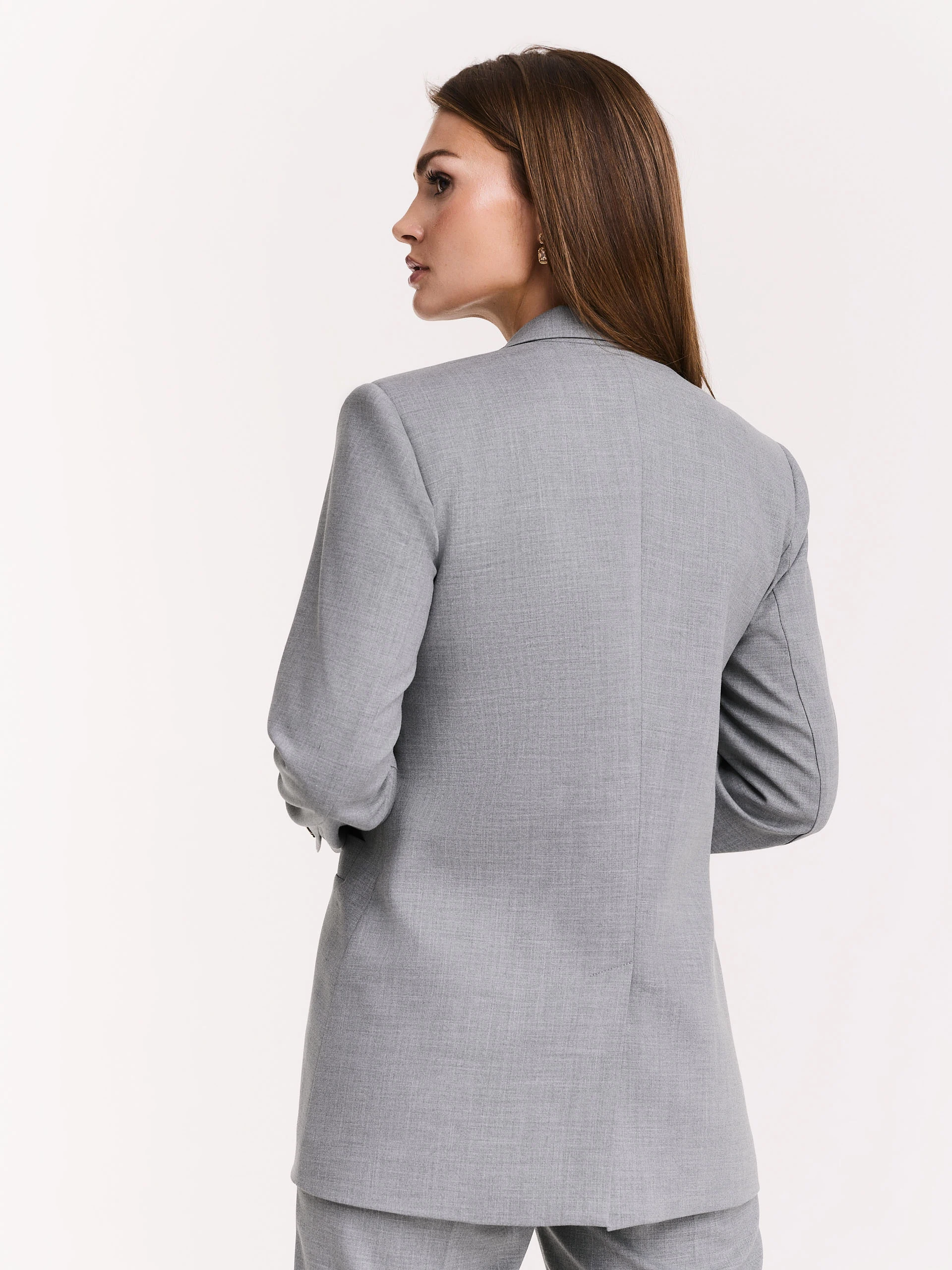 Grey double-breasted jacket