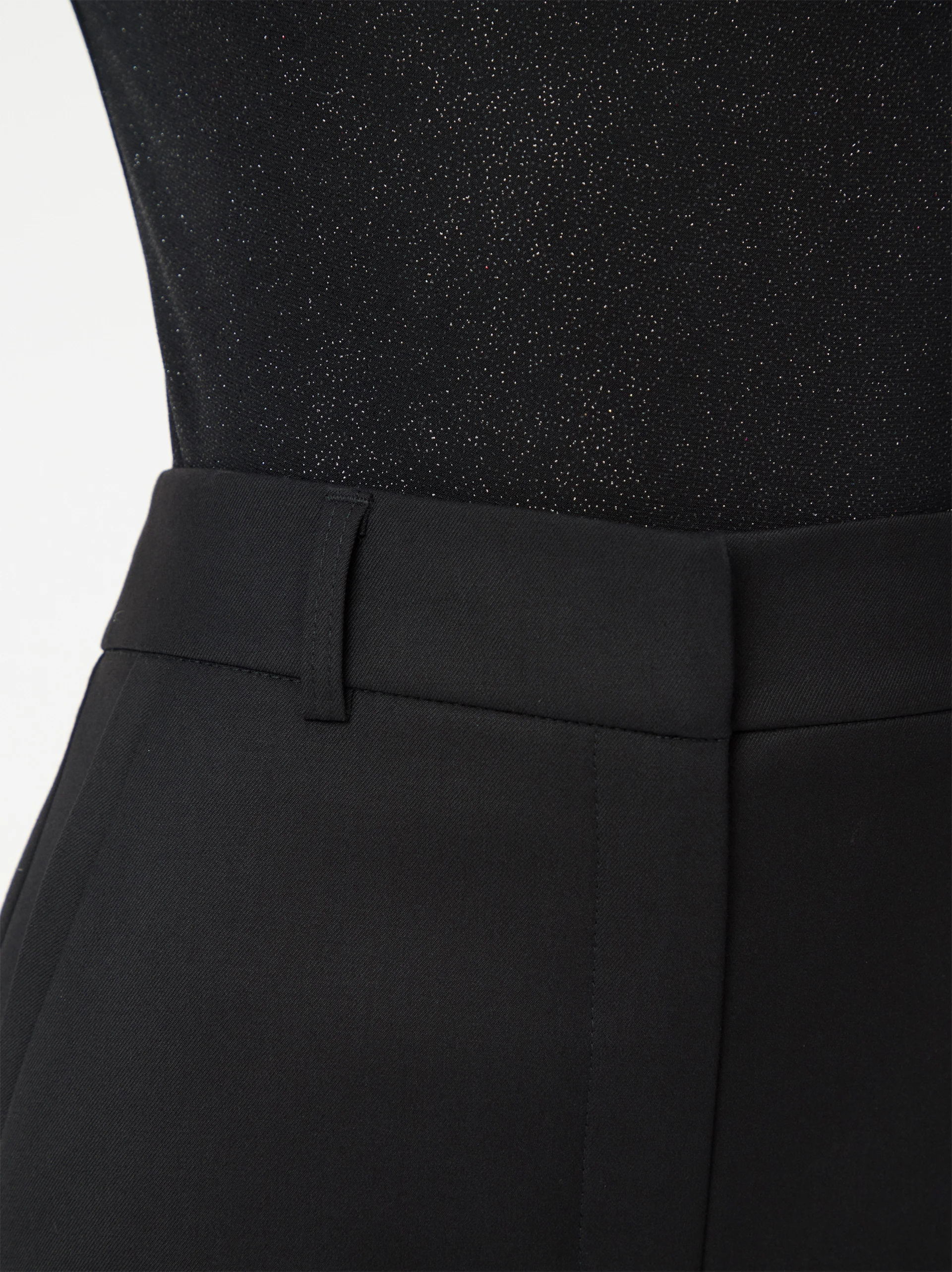 Black elegant wide-leg pants