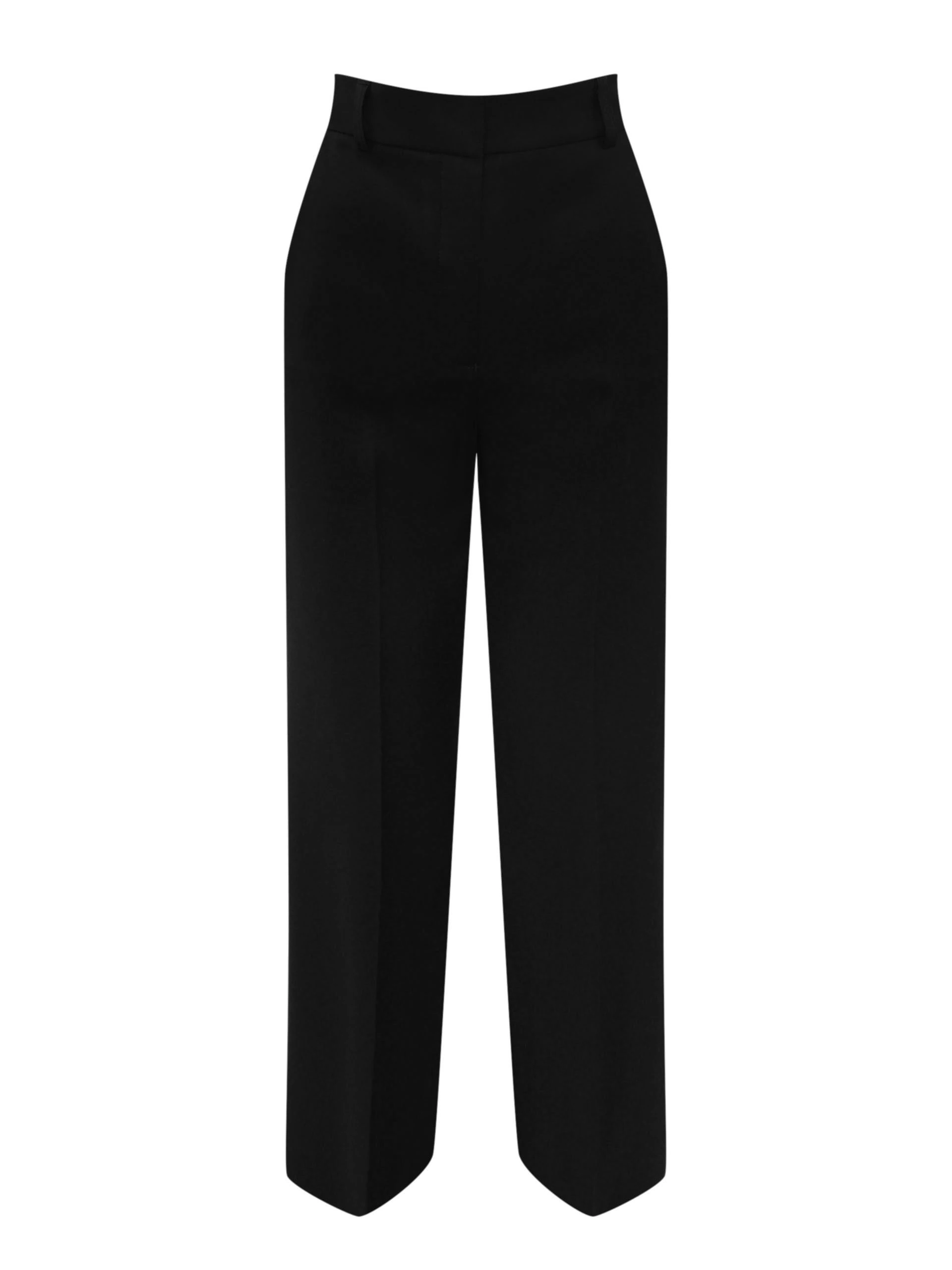 Black elegant wide-leg pants