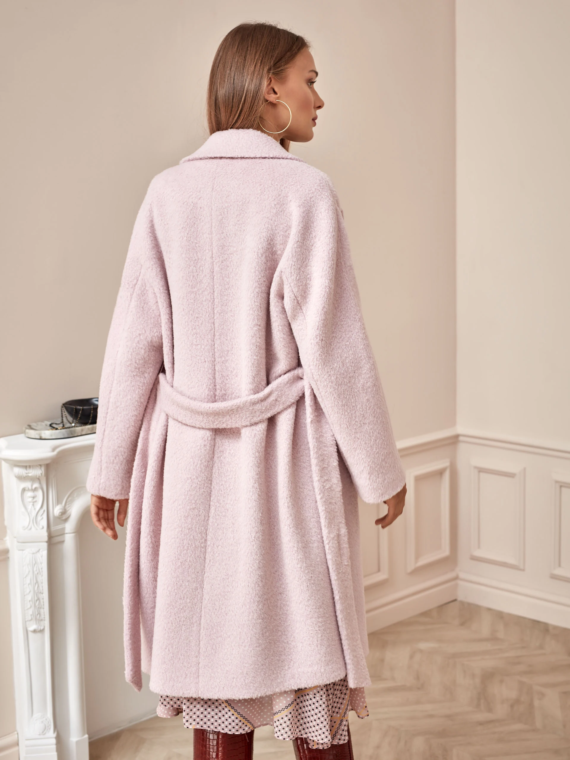 PINK ALPACA COAT