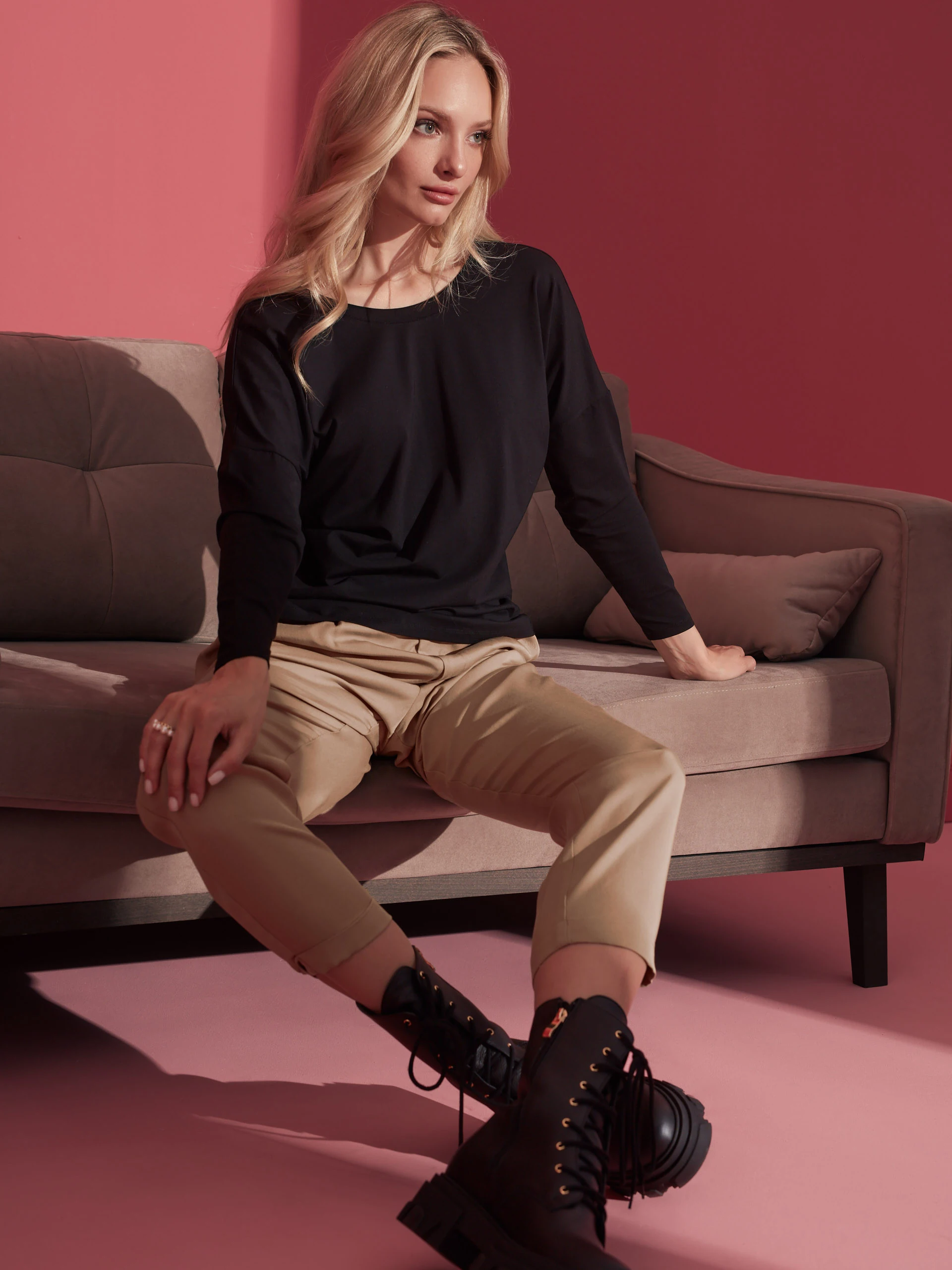 BLACK LONG SLEEVE BLOUSE