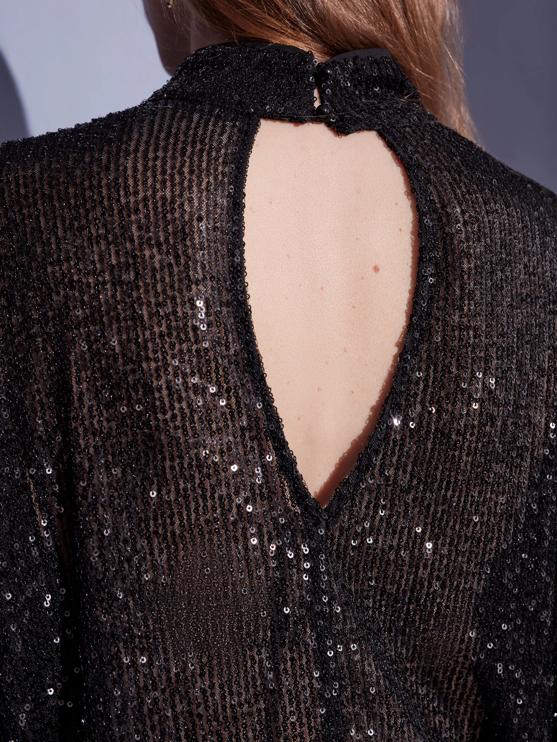 BLACK SEQUIN BLOUSE