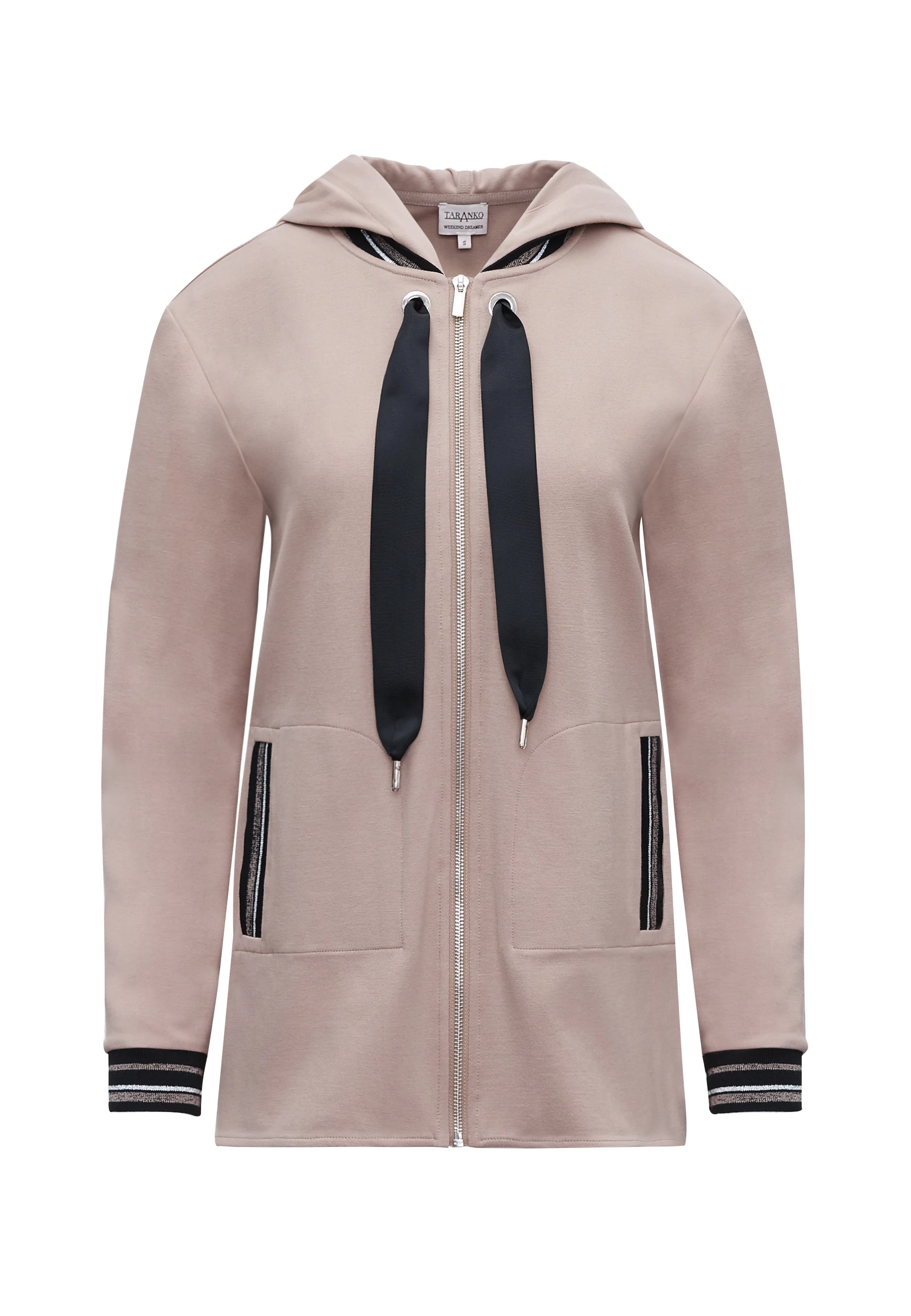 Beige hooded sweatshirt