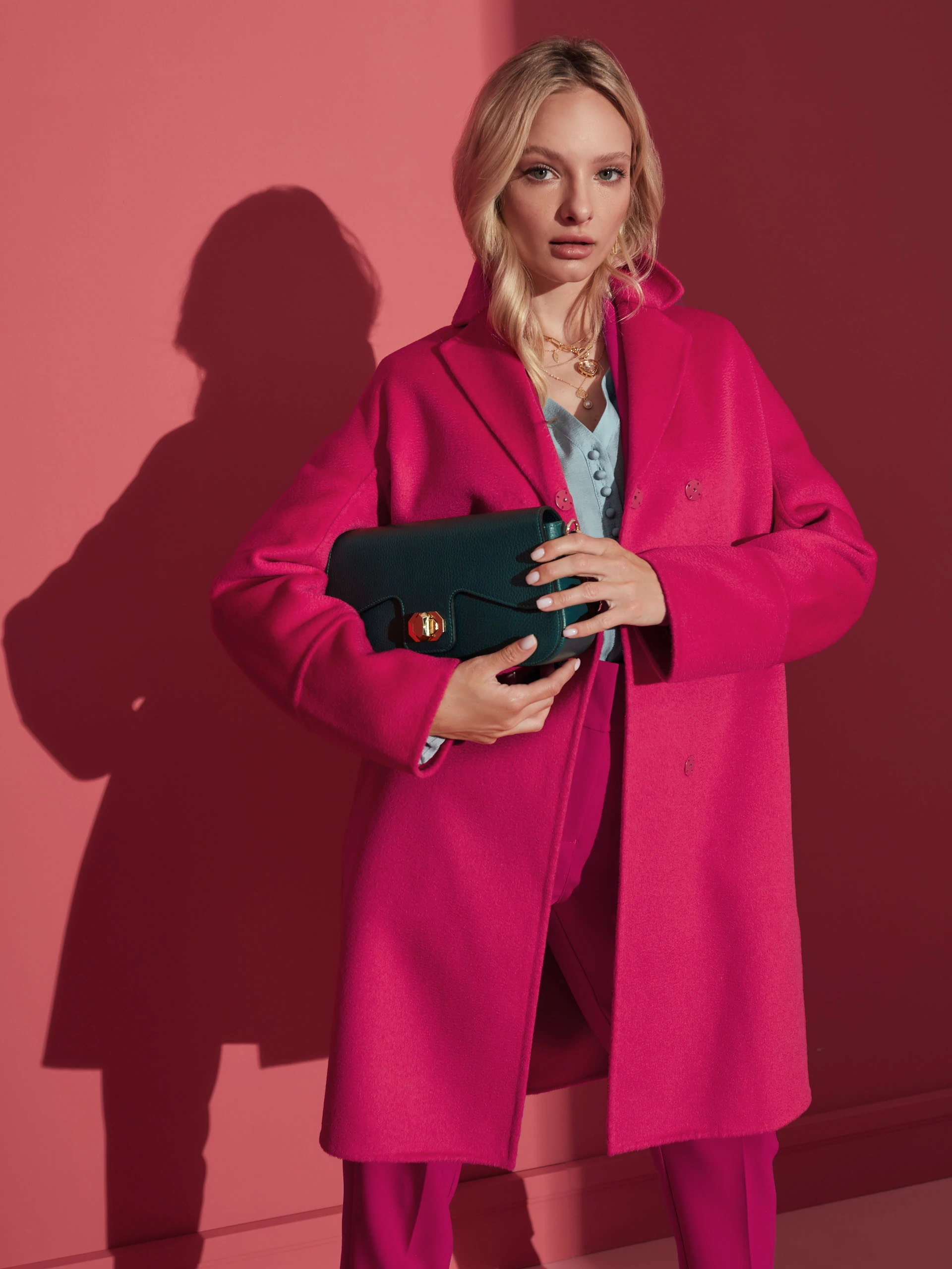 WOOL COAT WITH ZIBELLINO EFFECT