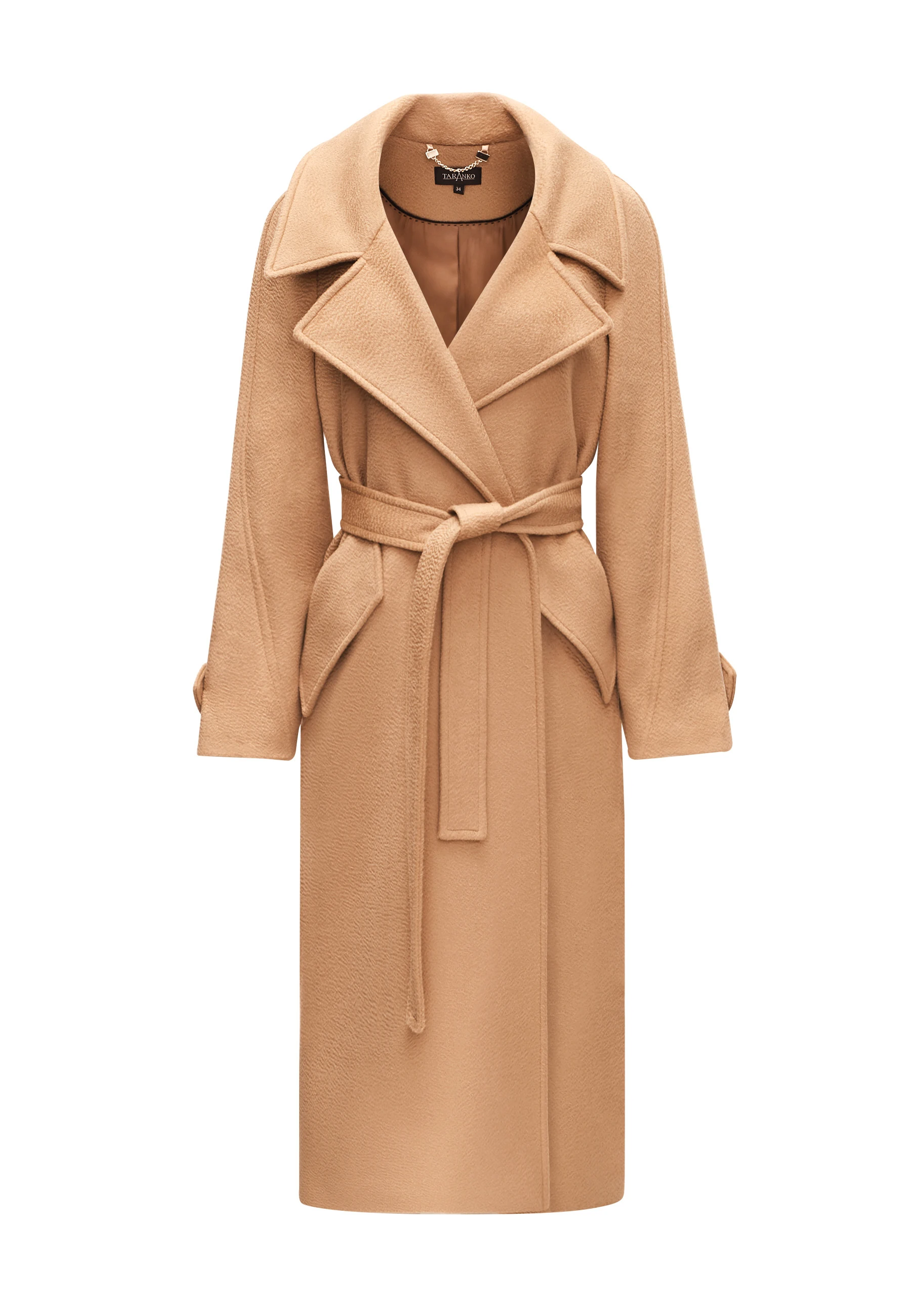 WOOL COAT WITH ZIBELLINO EFFECT