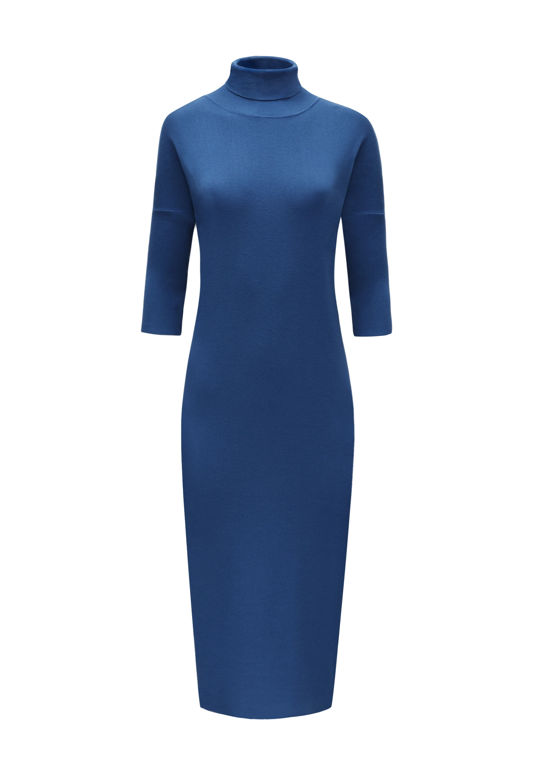 BLUE KNITTED DRESS