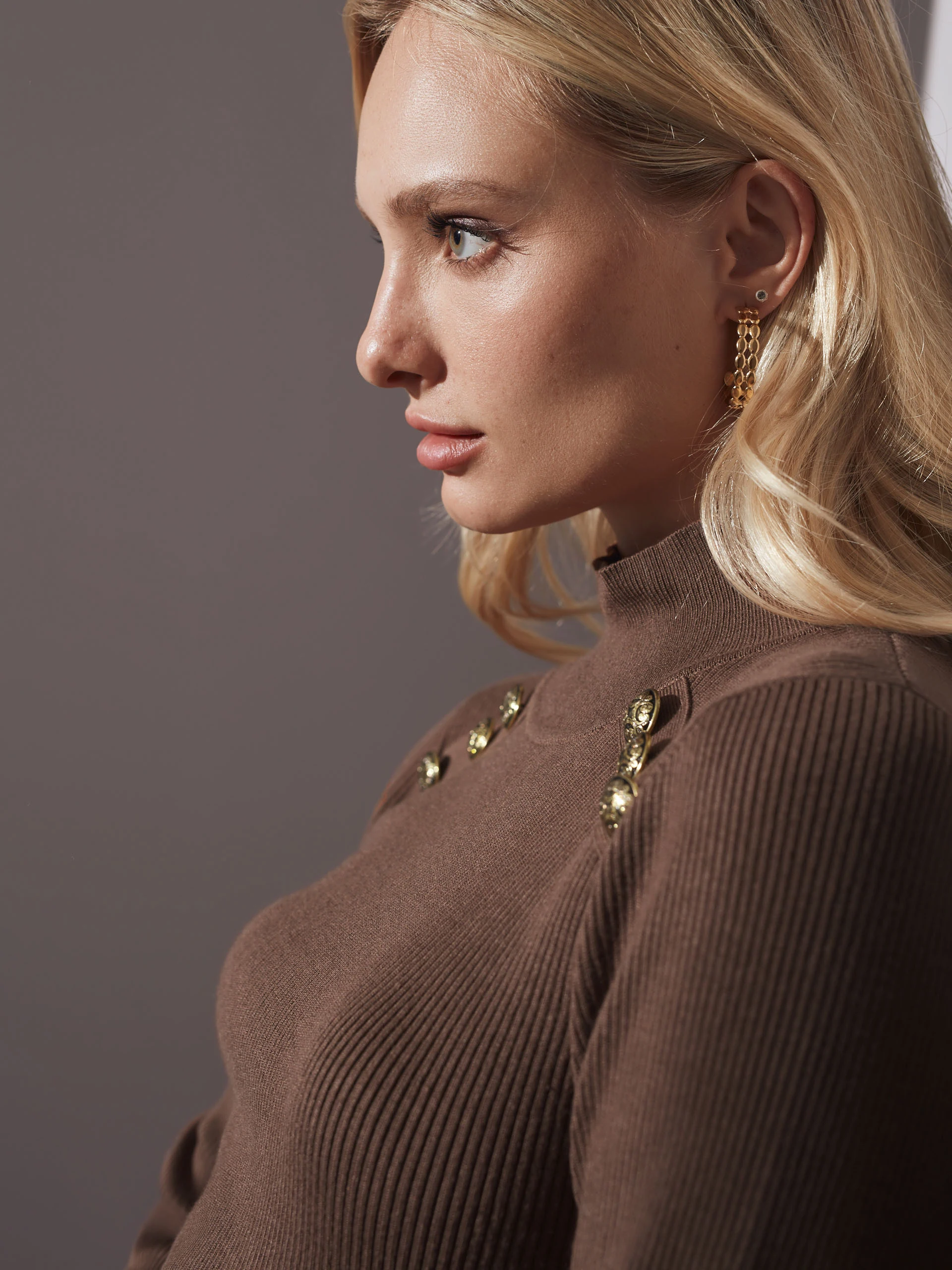 BROWN KNIT DRESS