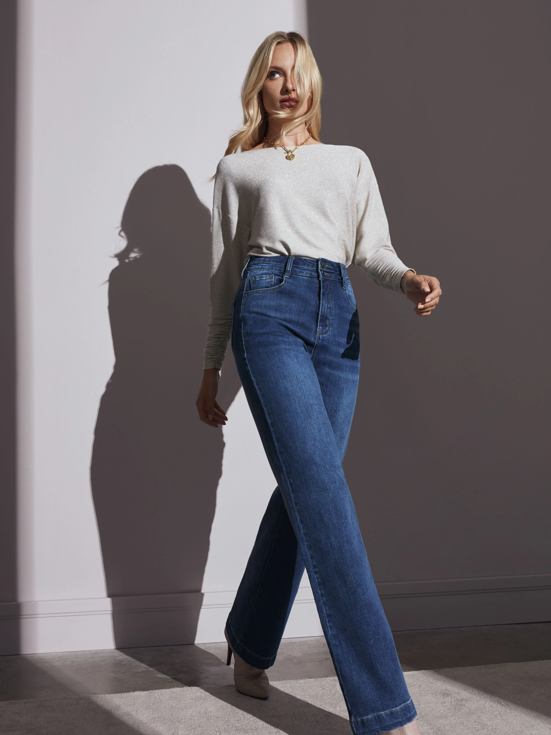DENIM PANTS WITH WIDE LEG
