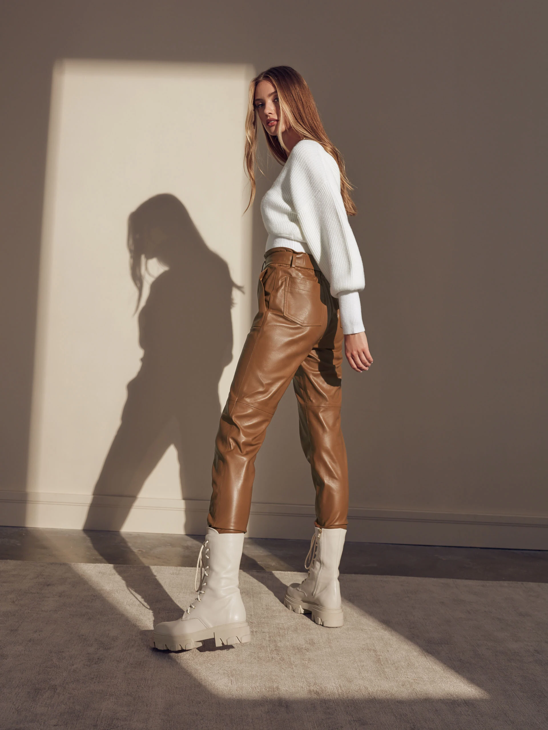 BROWN LEATHER PANTS
