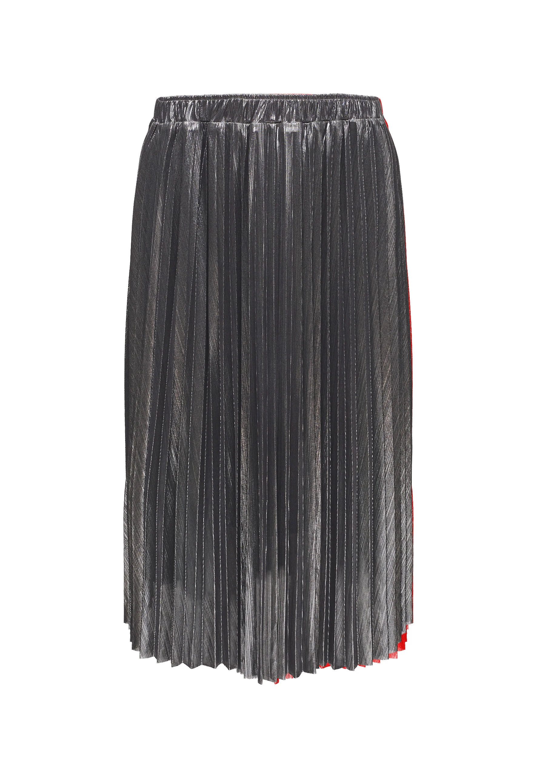 SILVER PLEATED SKIRT