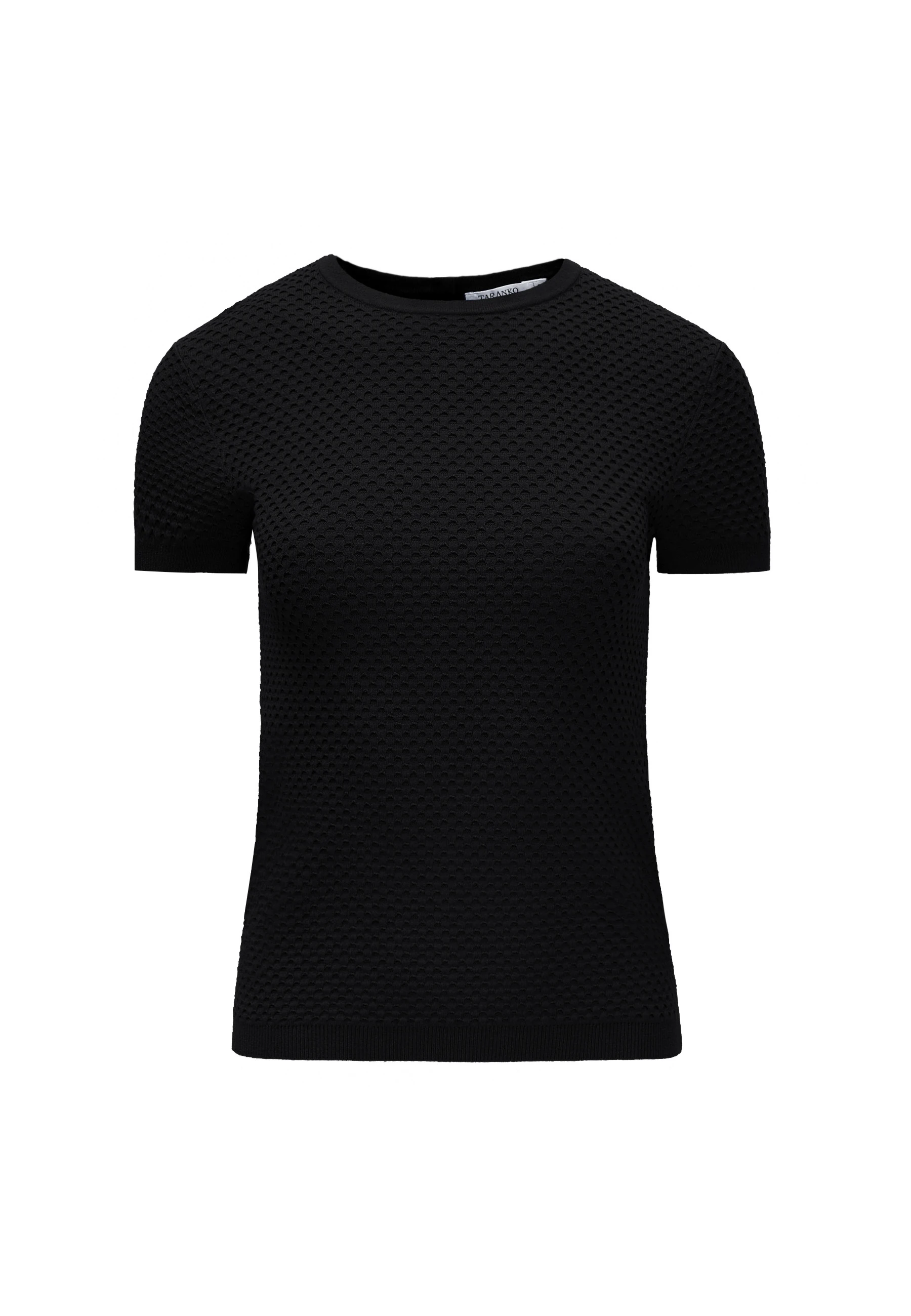 BLACK SHORT SLEEVE SWEATER