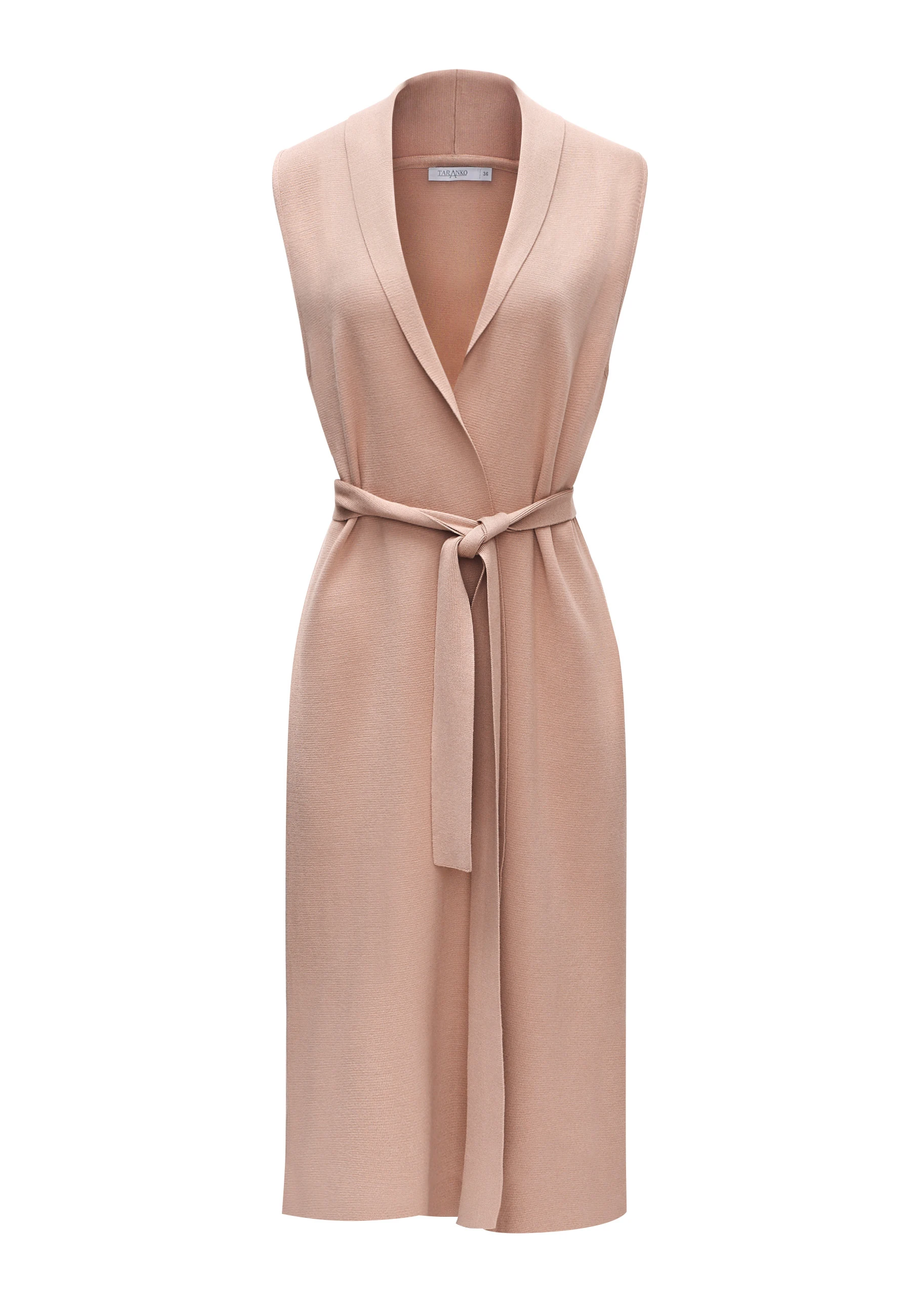 BEIGE KNITTED VEST