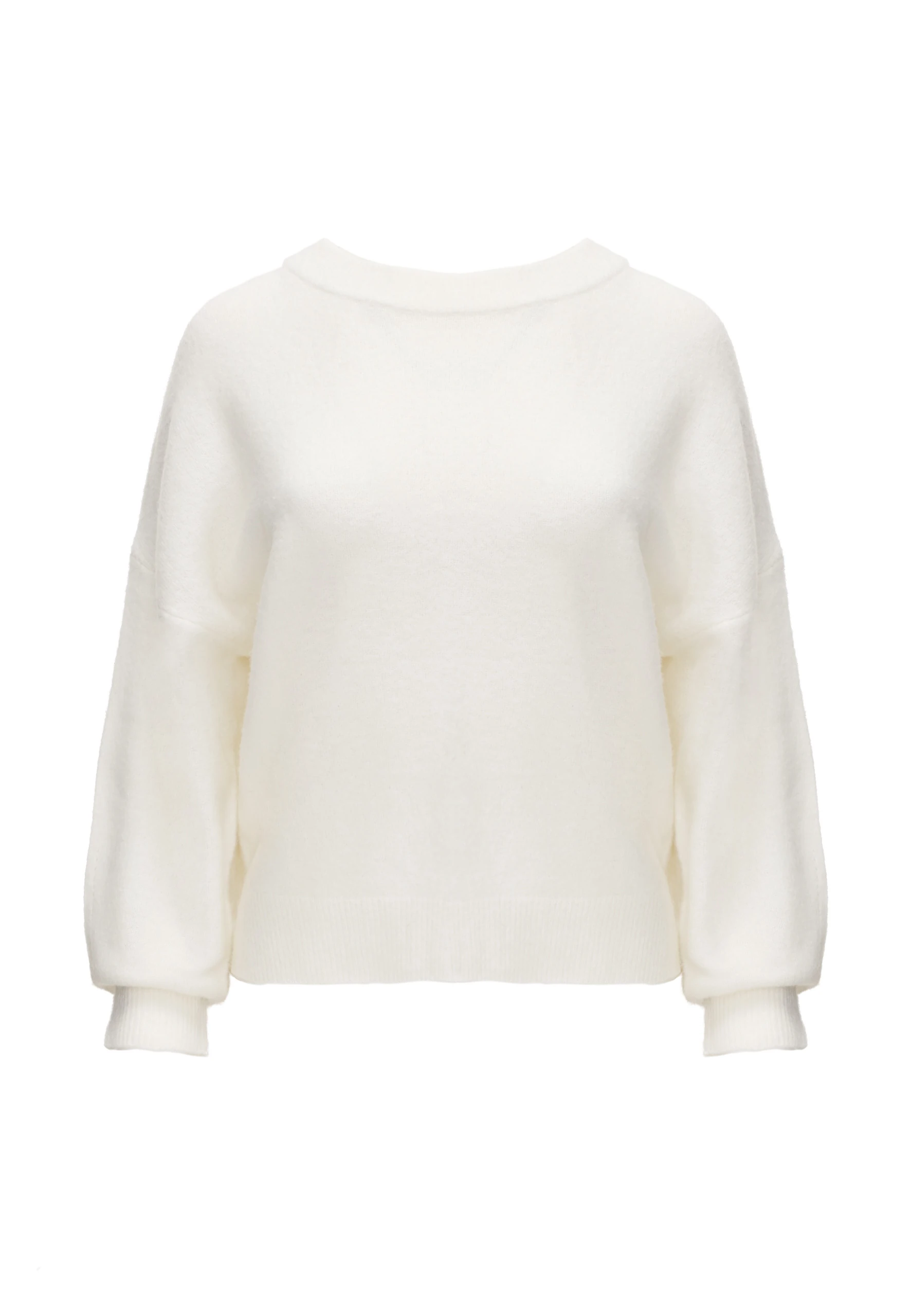SWEATER WITH BACK NECKLINE IN WOOL