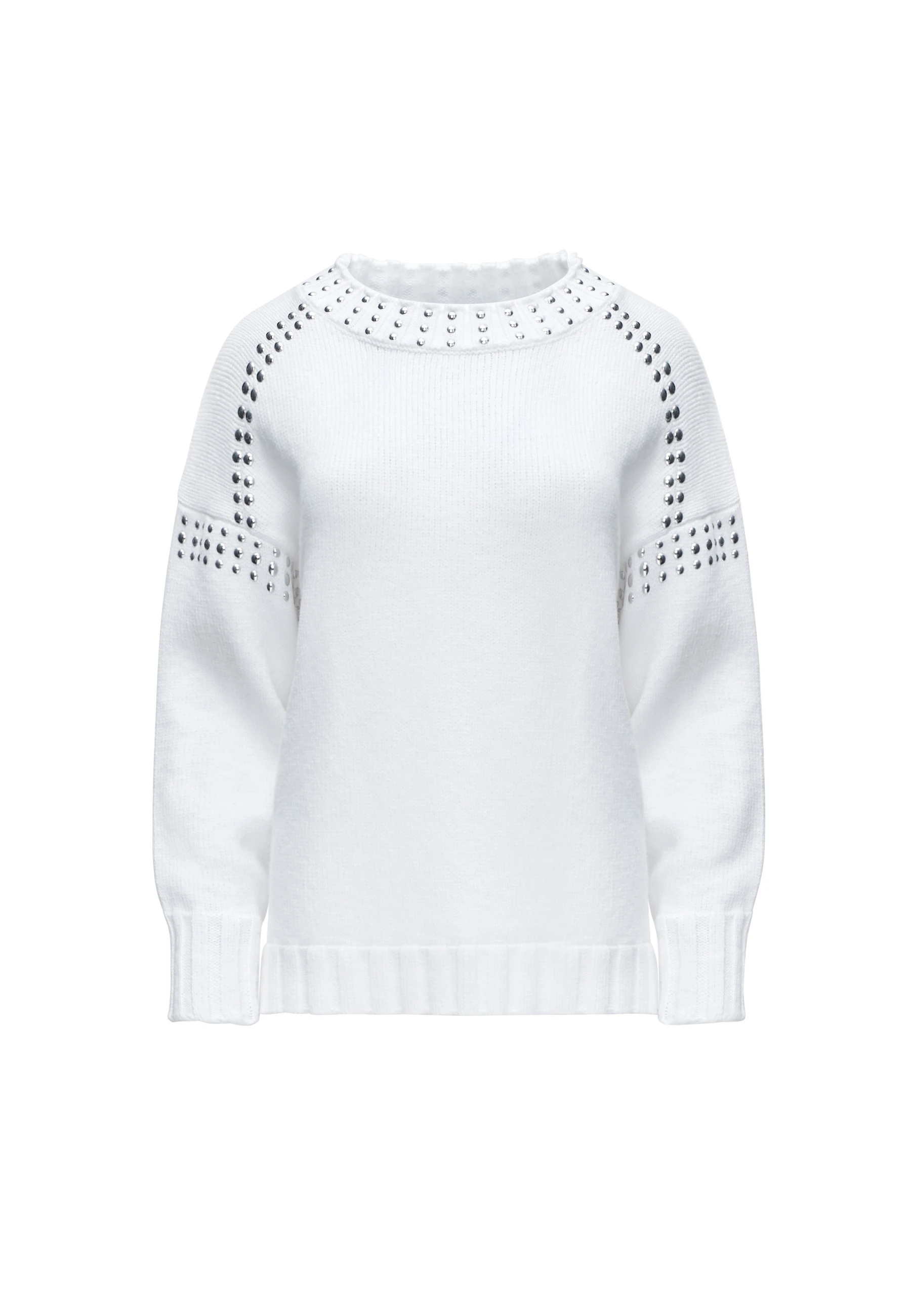 WHITE SWEATER WITH JETS