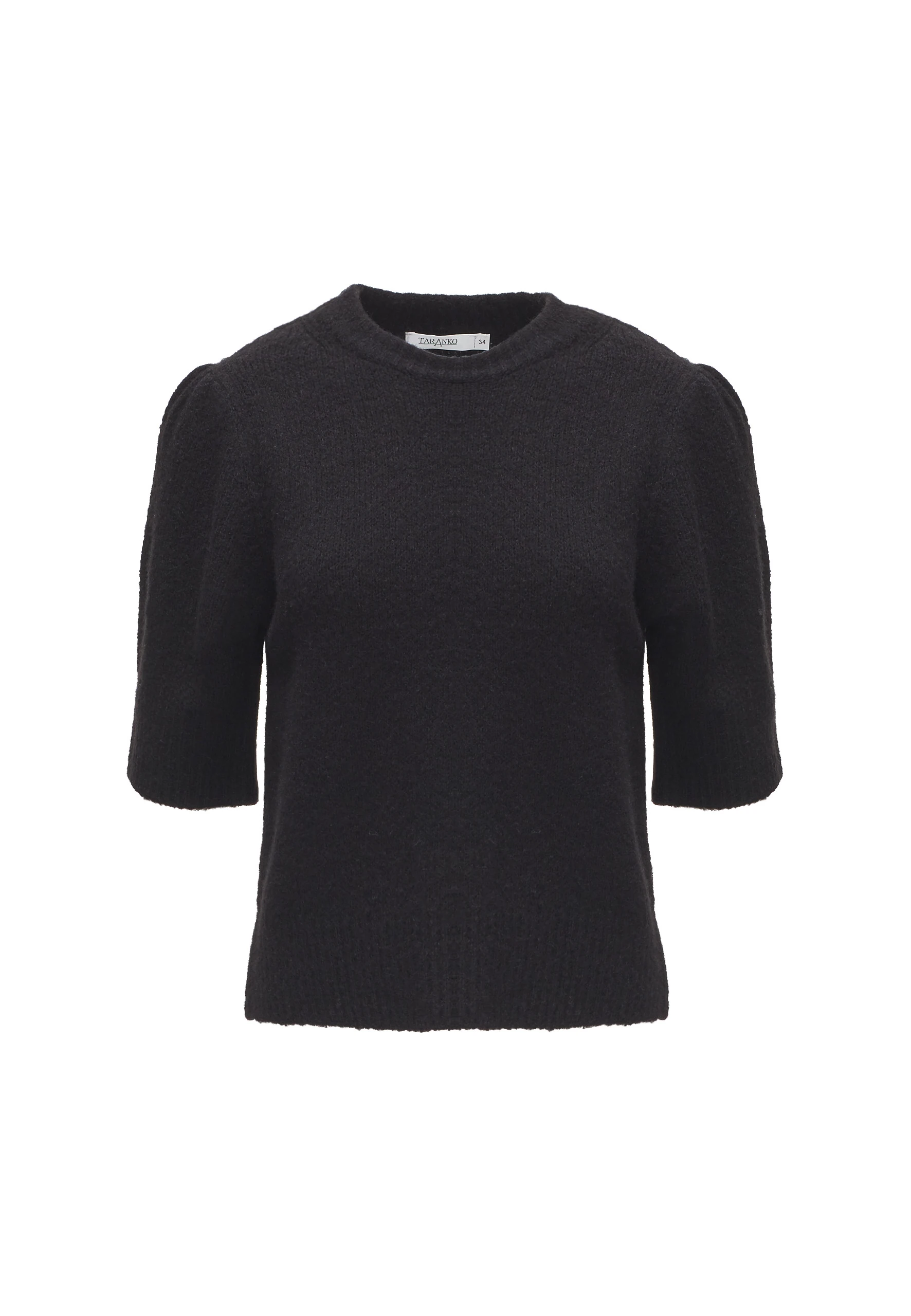 BLACK SWEATER WITH BUFF SLEEVES