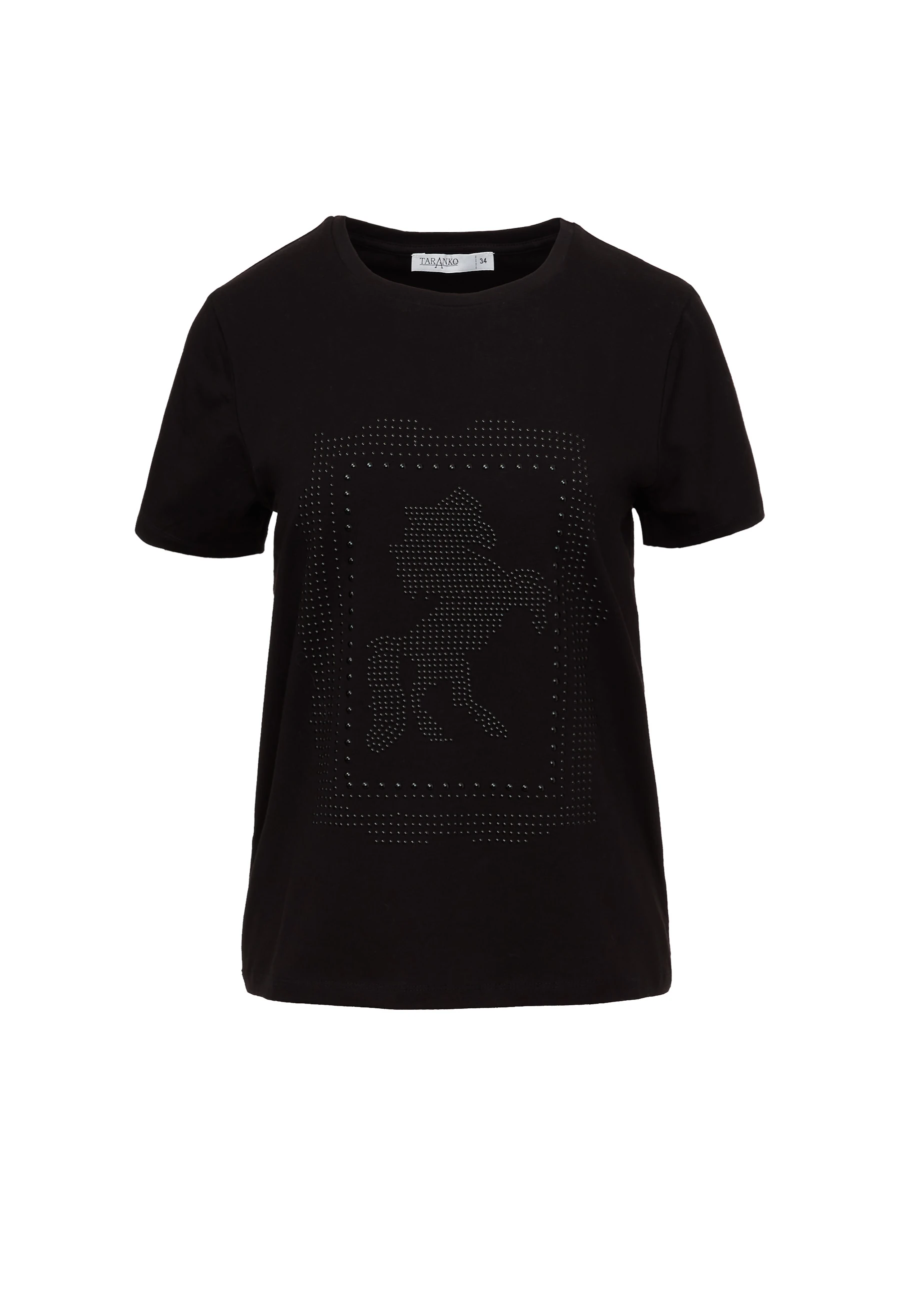 Black T-shirt with applique
