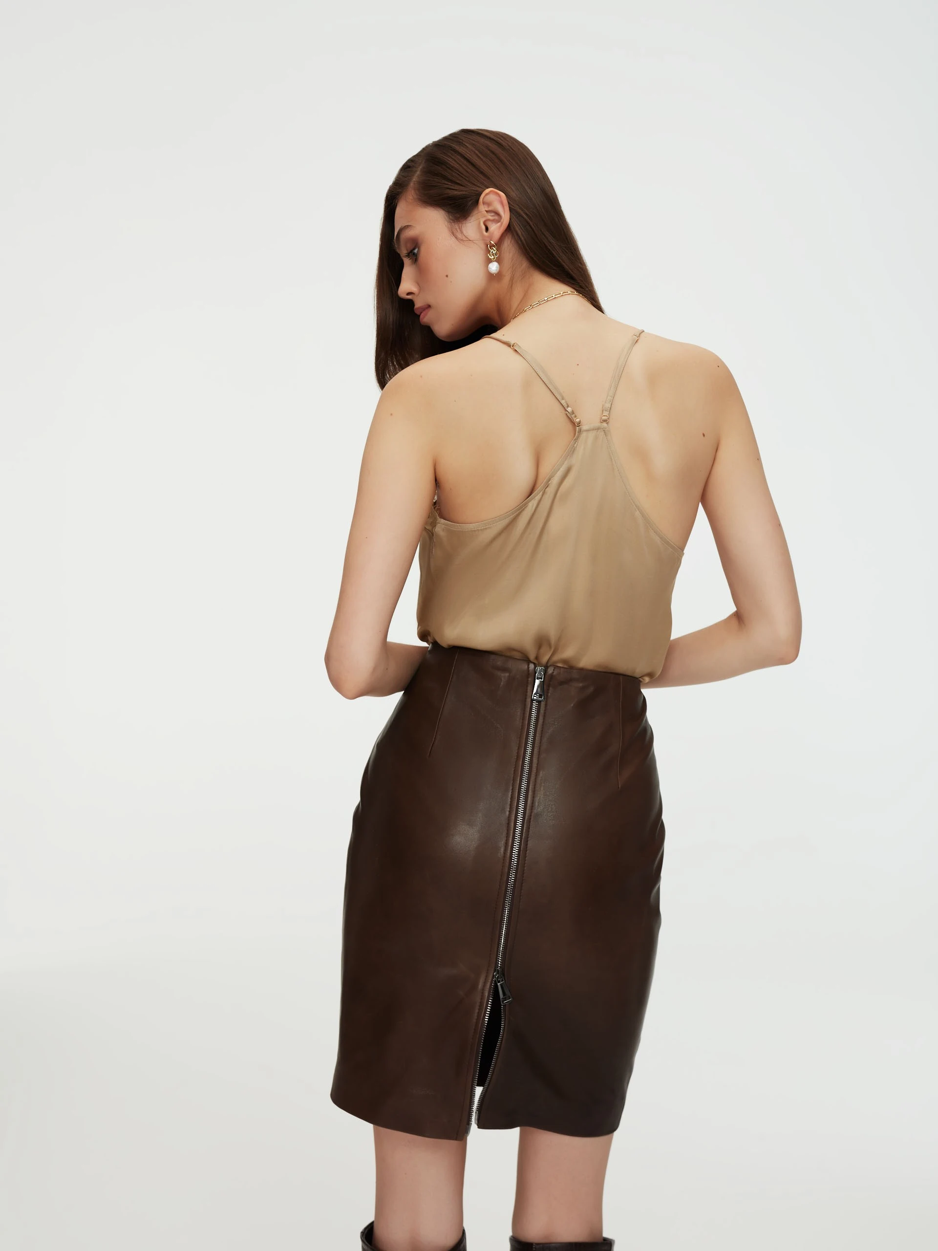 Beige top with thin straps