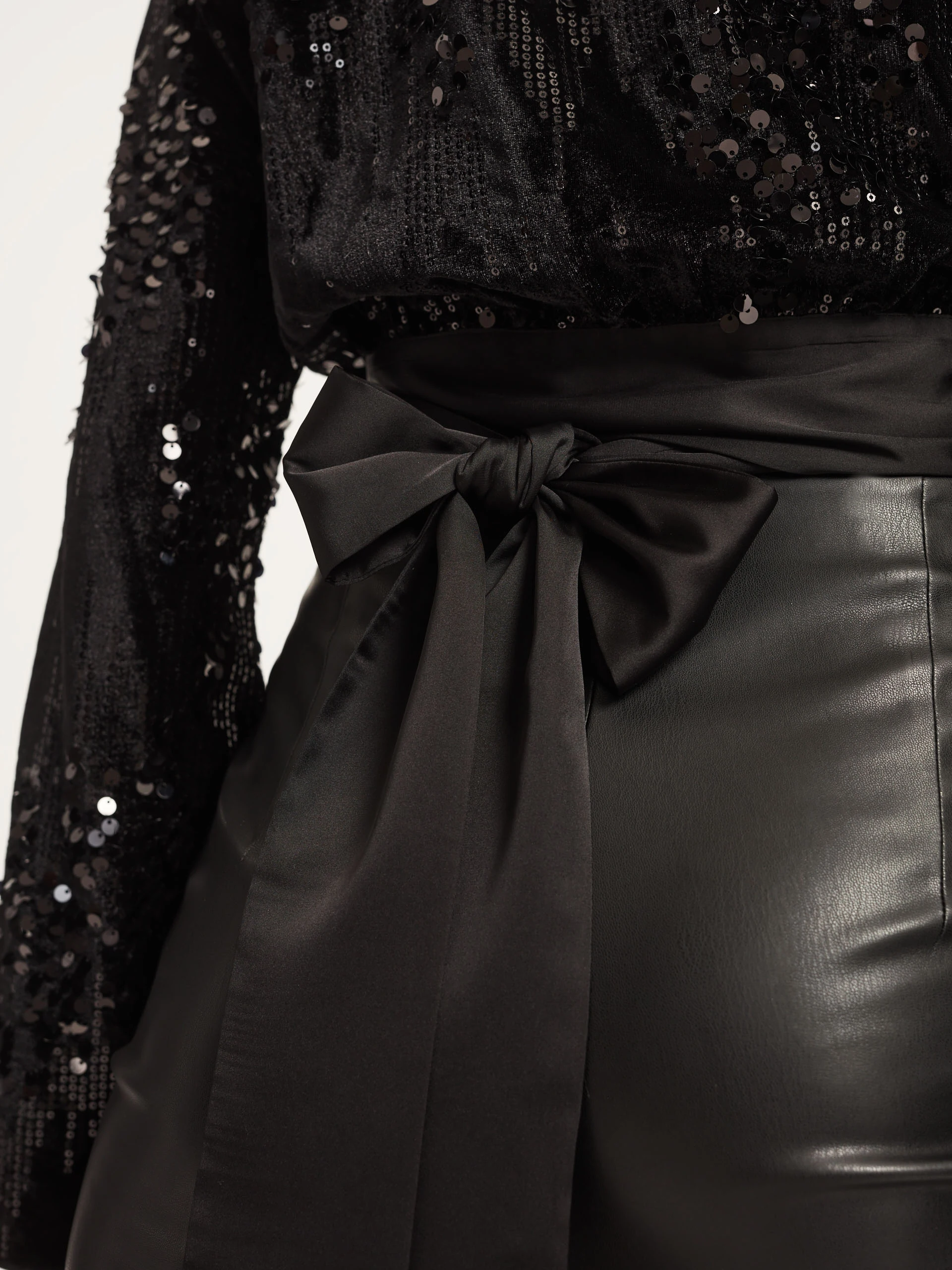 Sequin long sleeve blouse