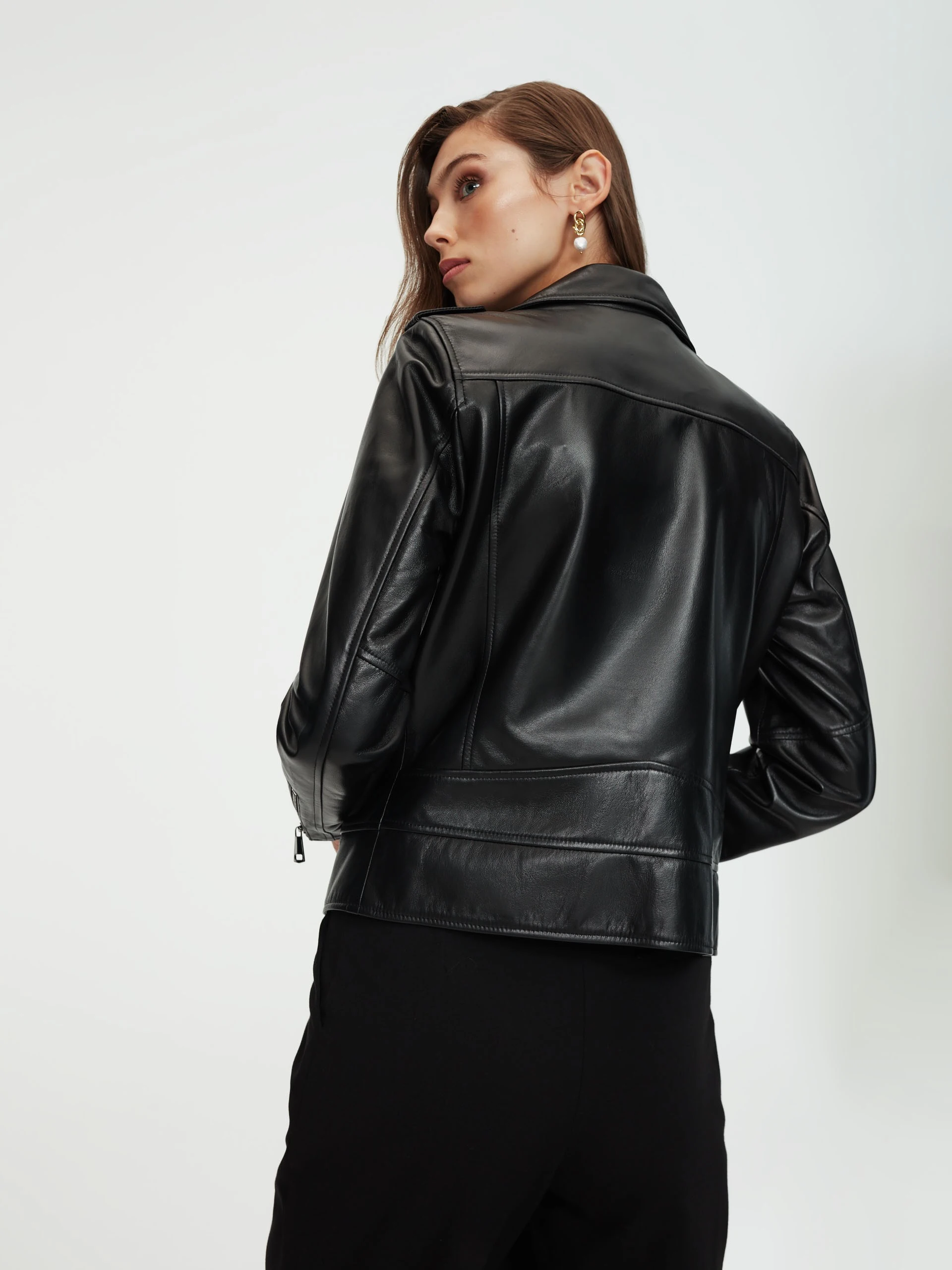 Black leather jacket