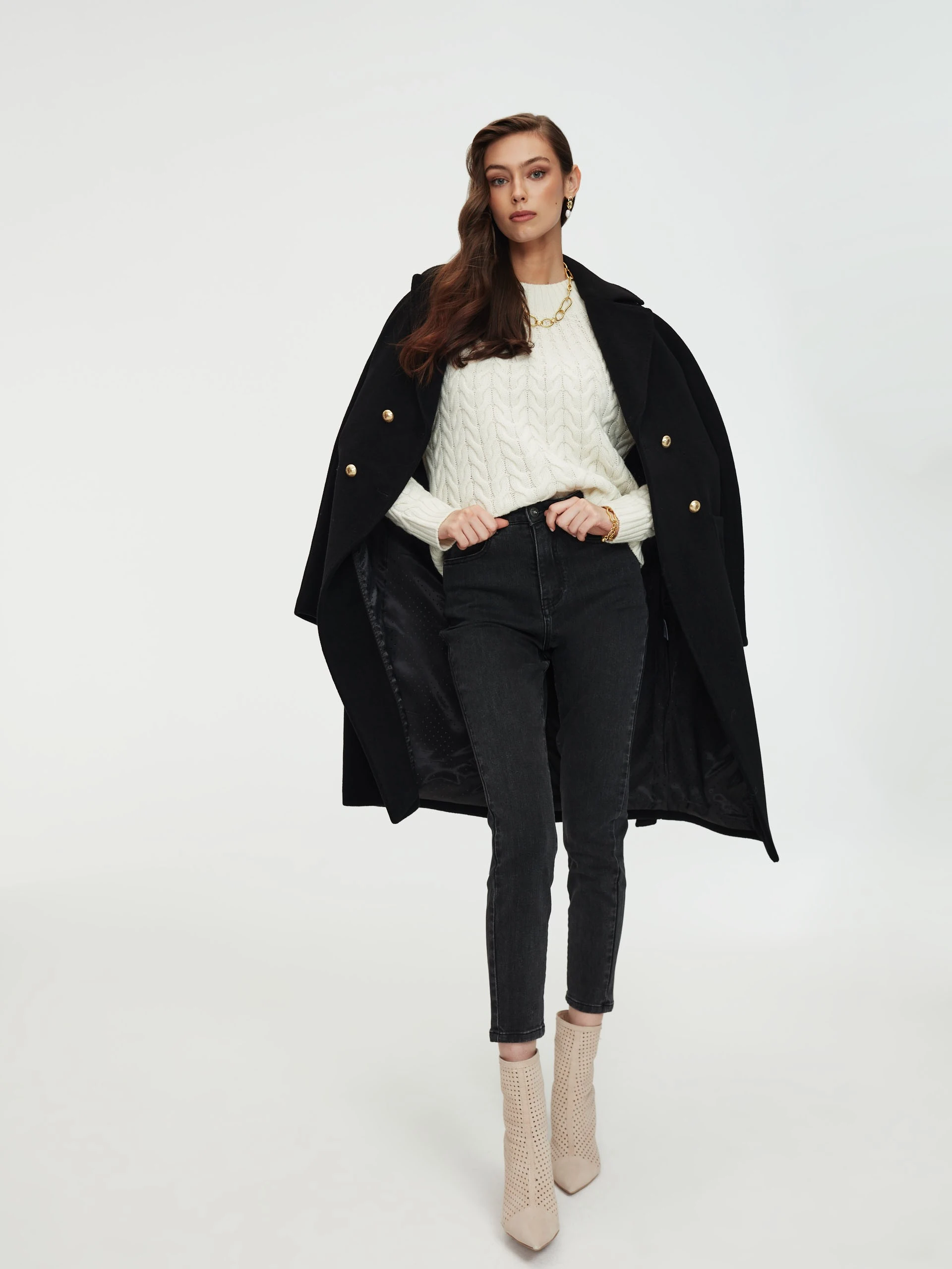 Black wool coat