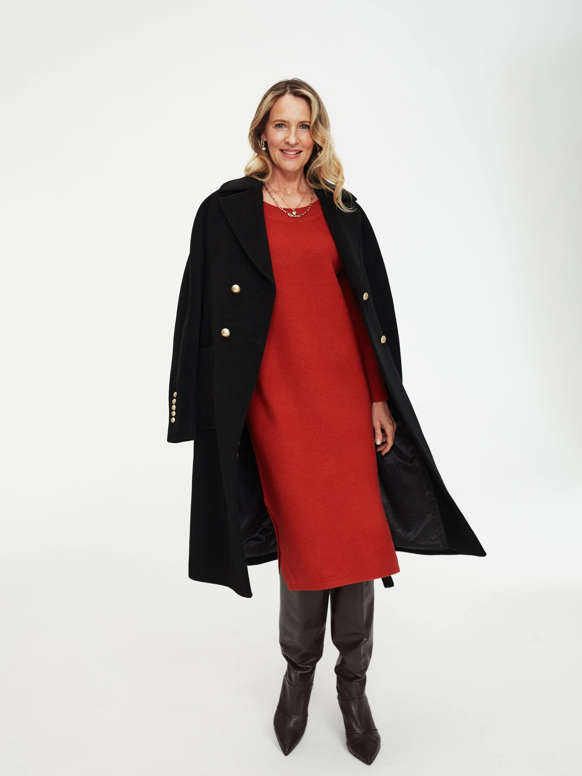 Black wool coat