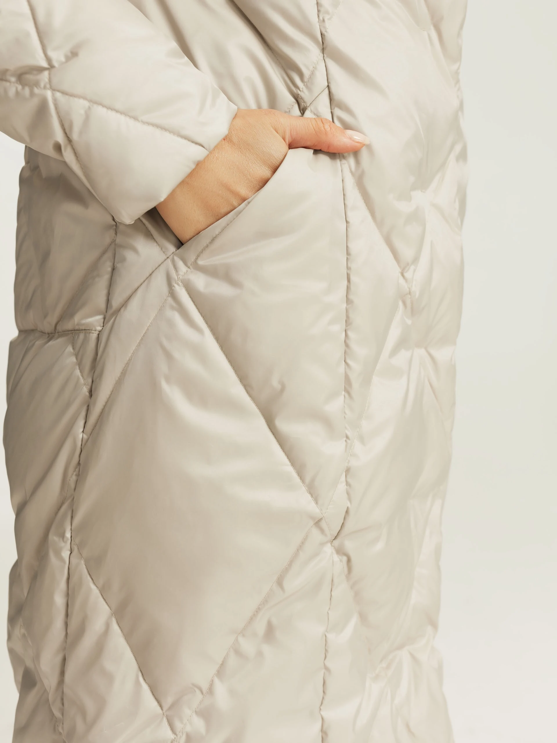 Beige down coat