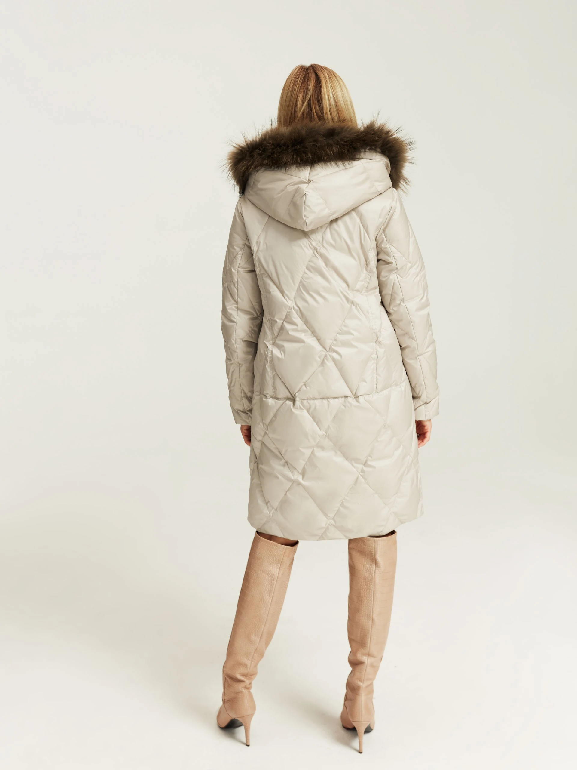Beige down coat