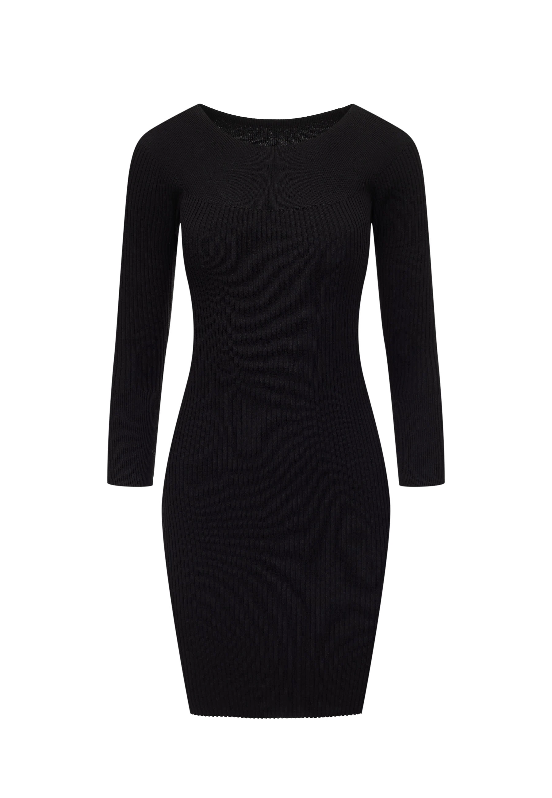 Fitted dress with Spanish neckline