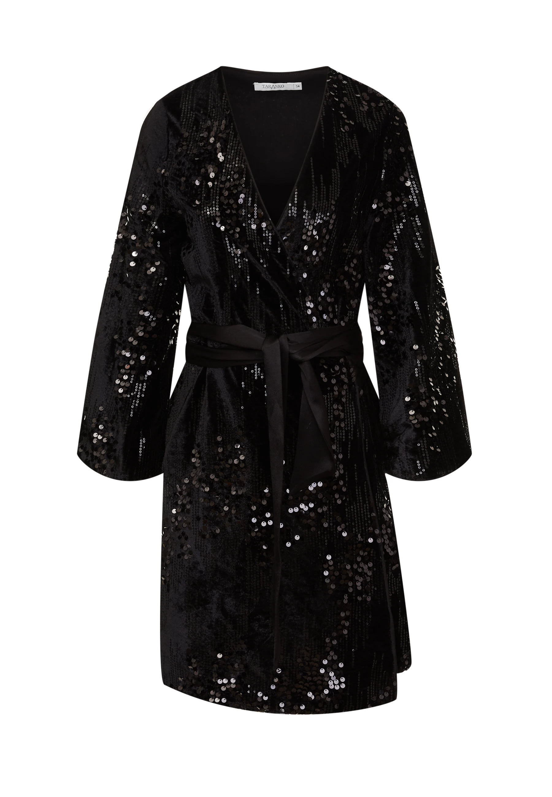 Sequin dress with binding
