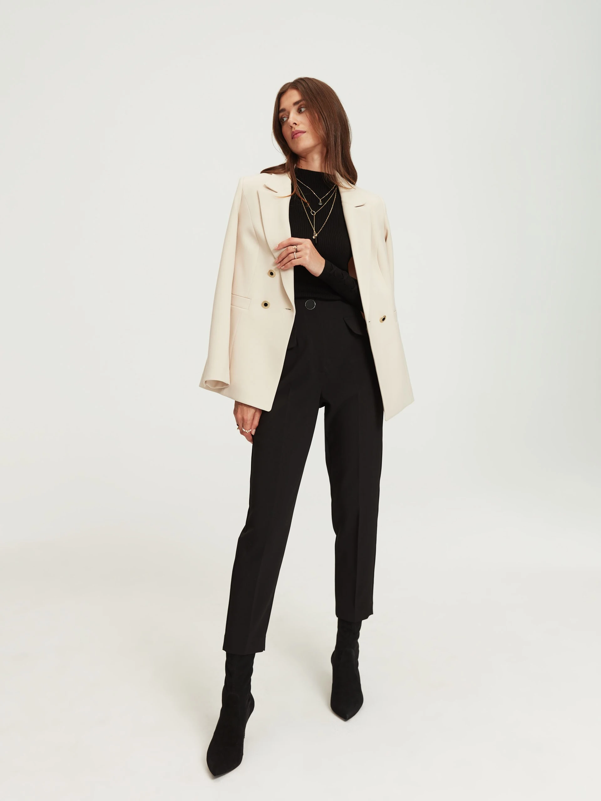 Tapered cigarette pants