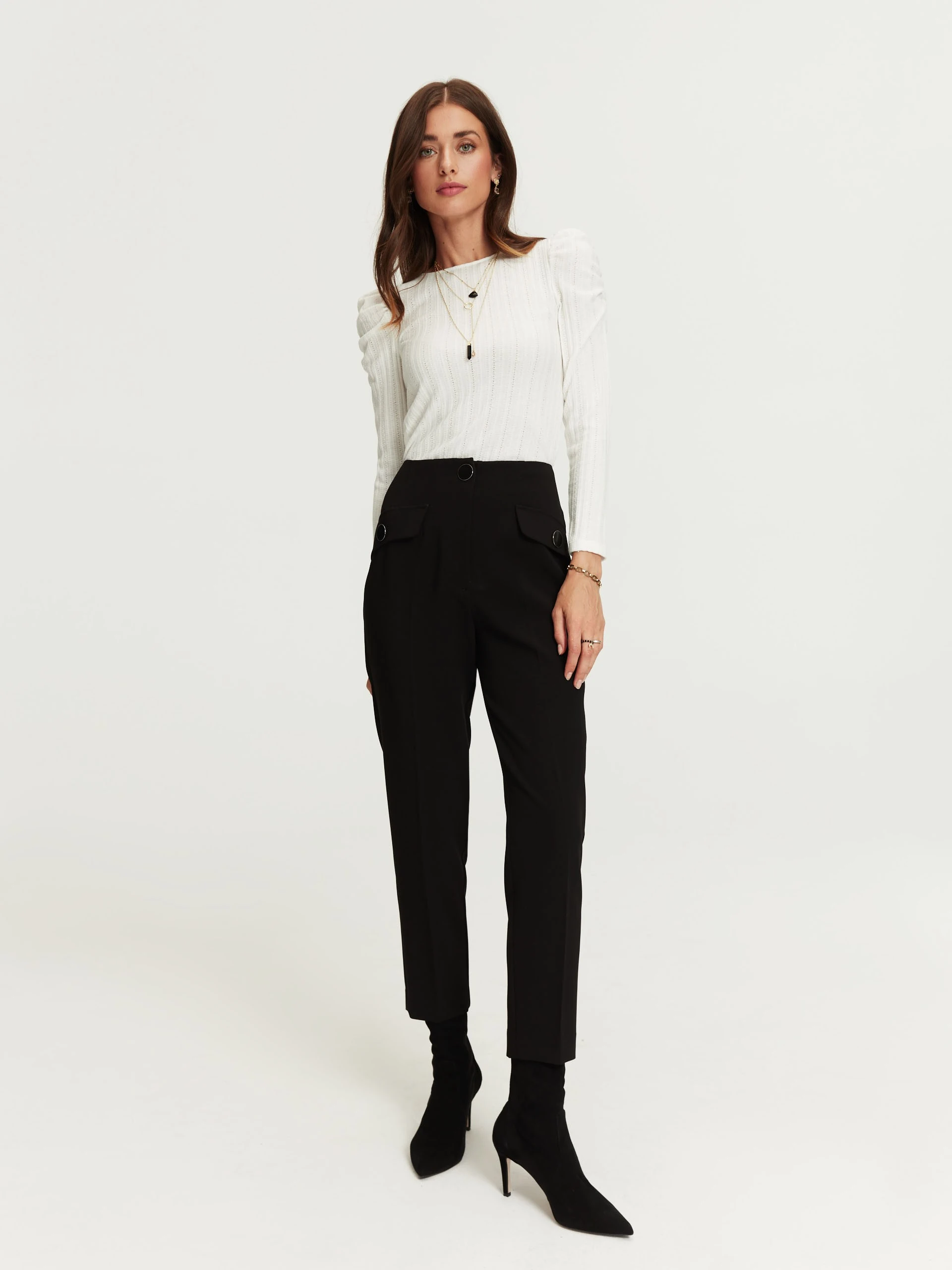 Tapered cigarette pants