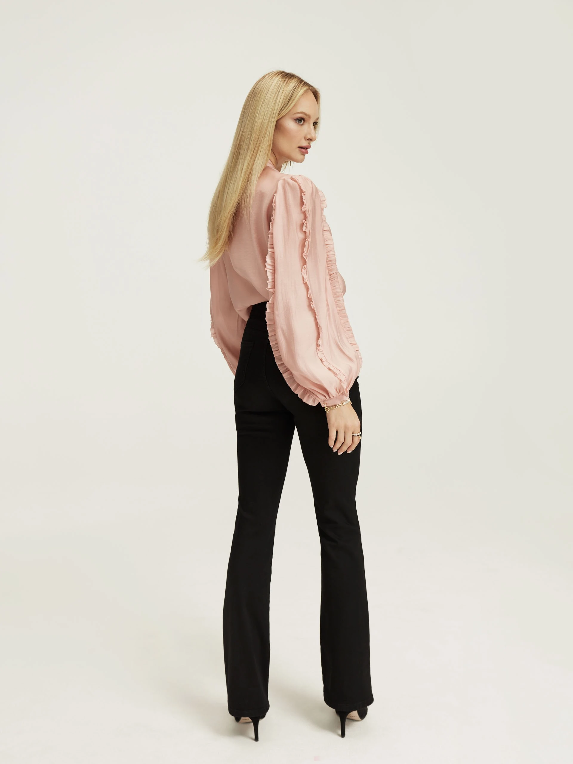 Black pants with wide legs