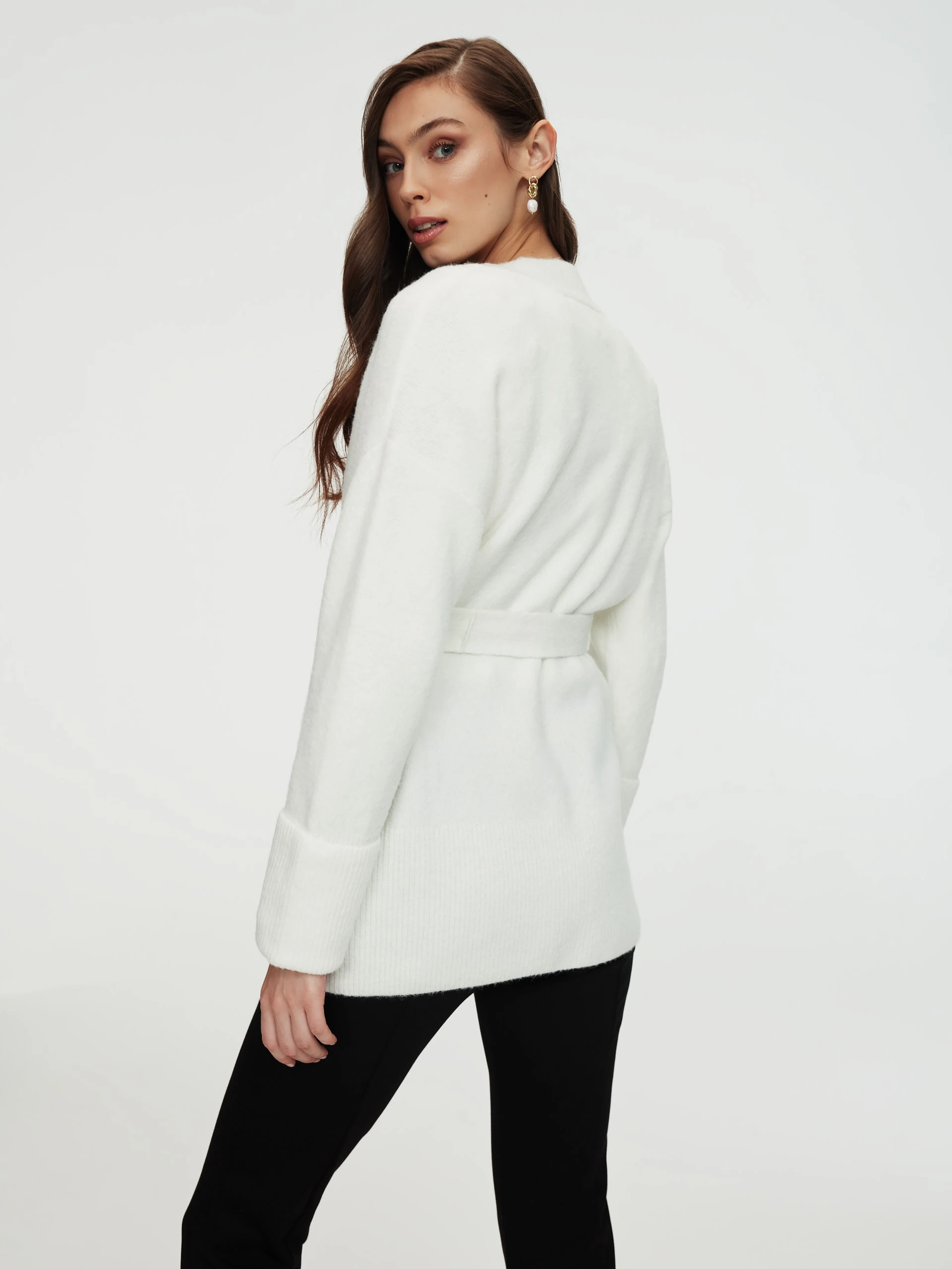 White wool sweater