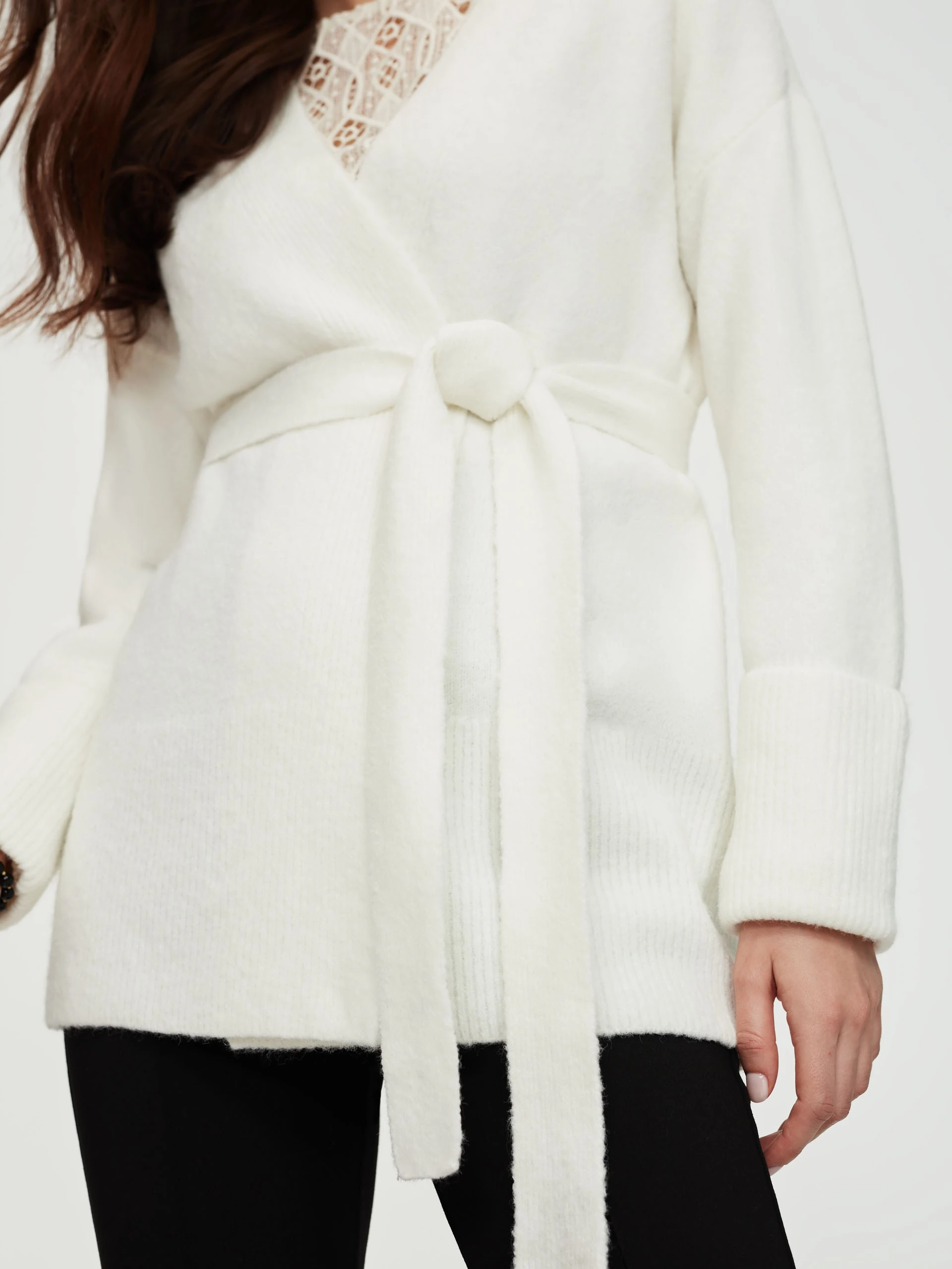 White wool sweater