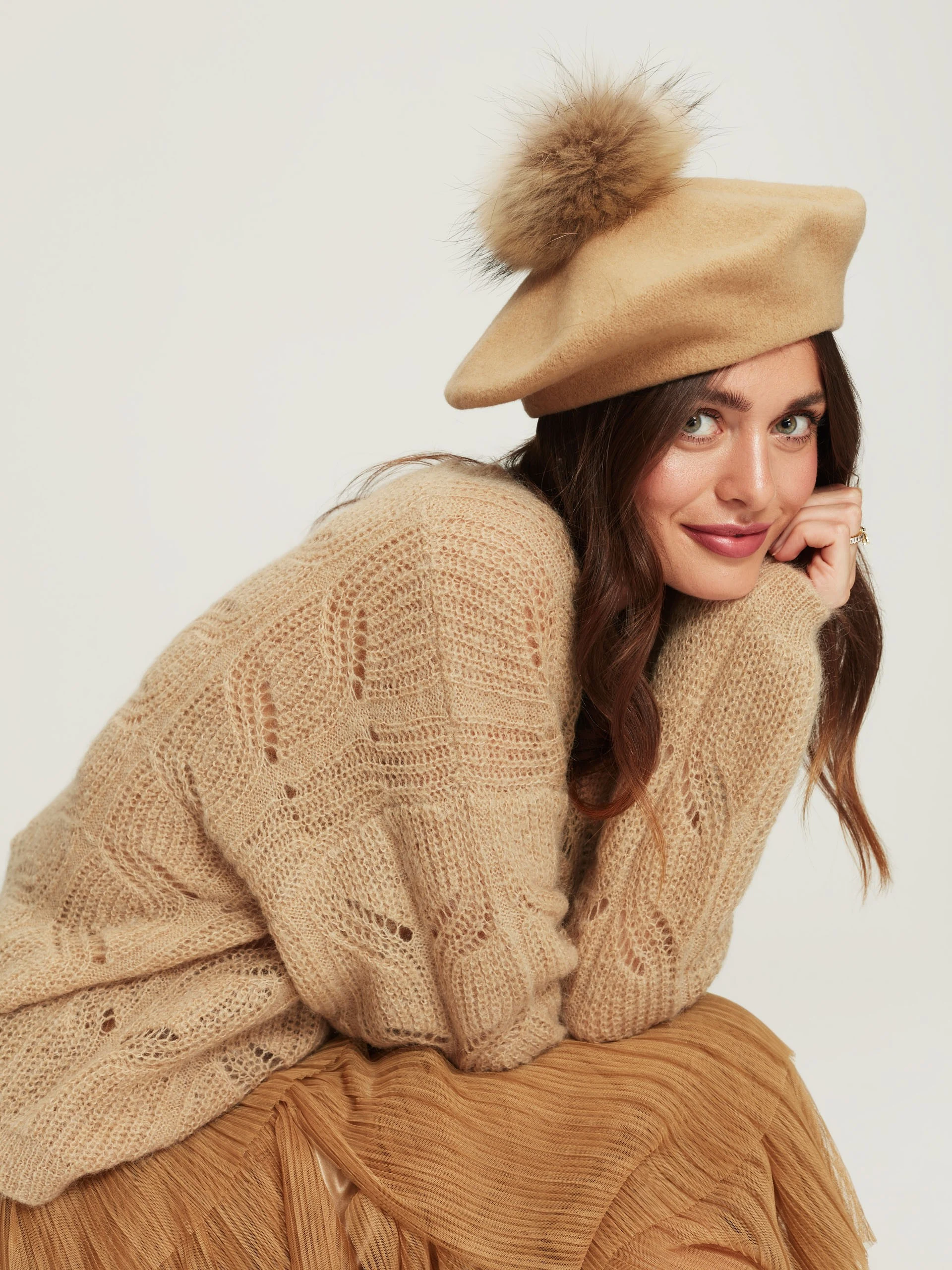 Beige mohair sweater