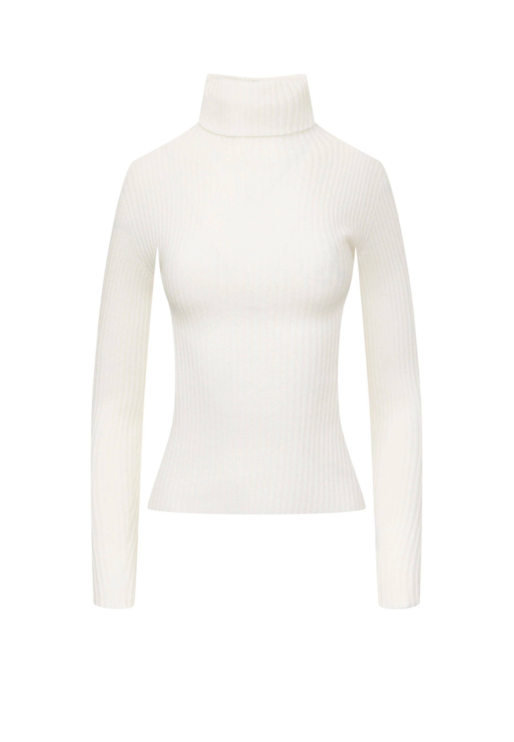 Cream ribbed knit sweater