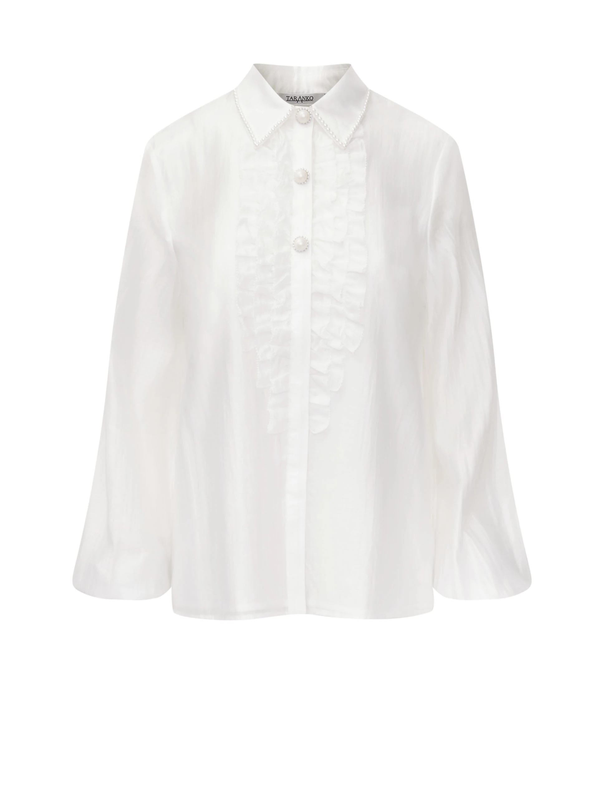 White shirt with jabot
