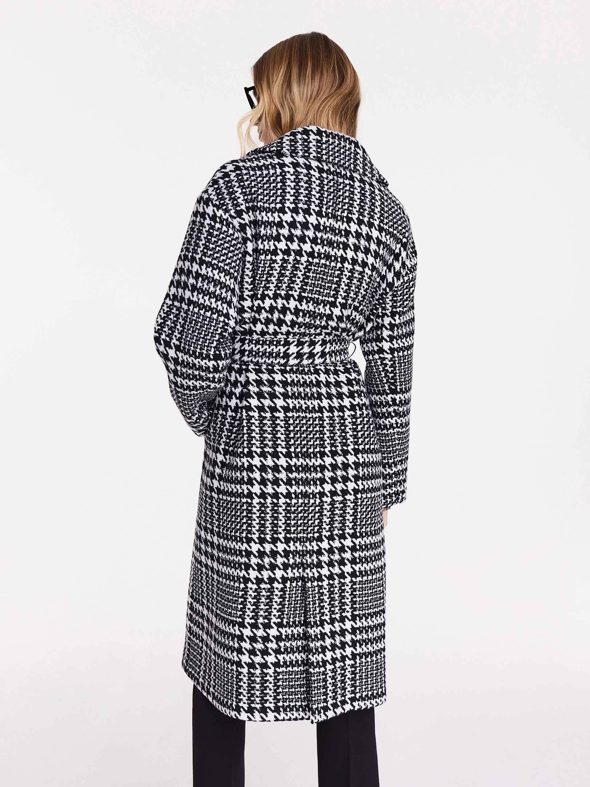 Wool coat in pepit