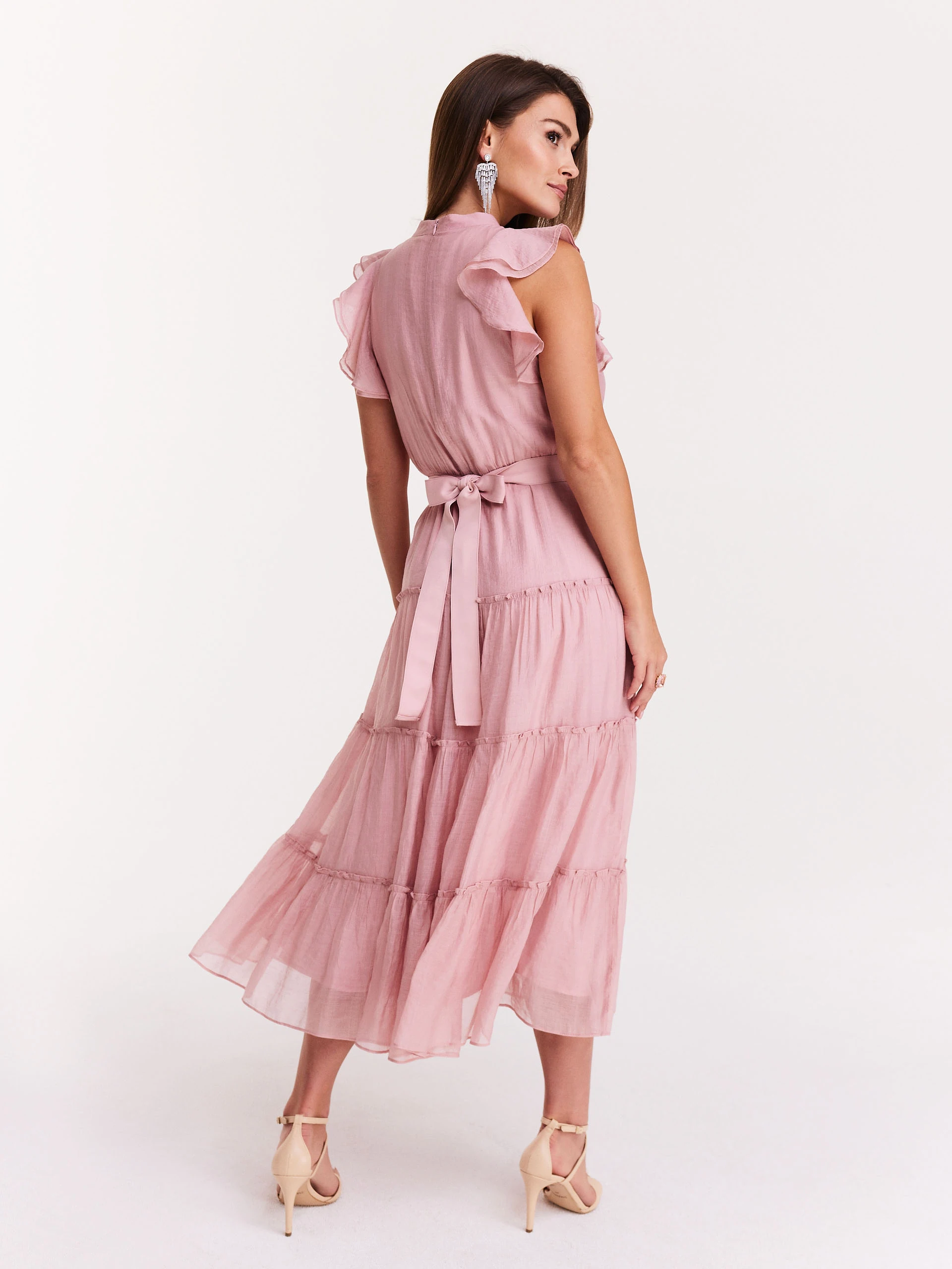 Light pink dress with ruffles