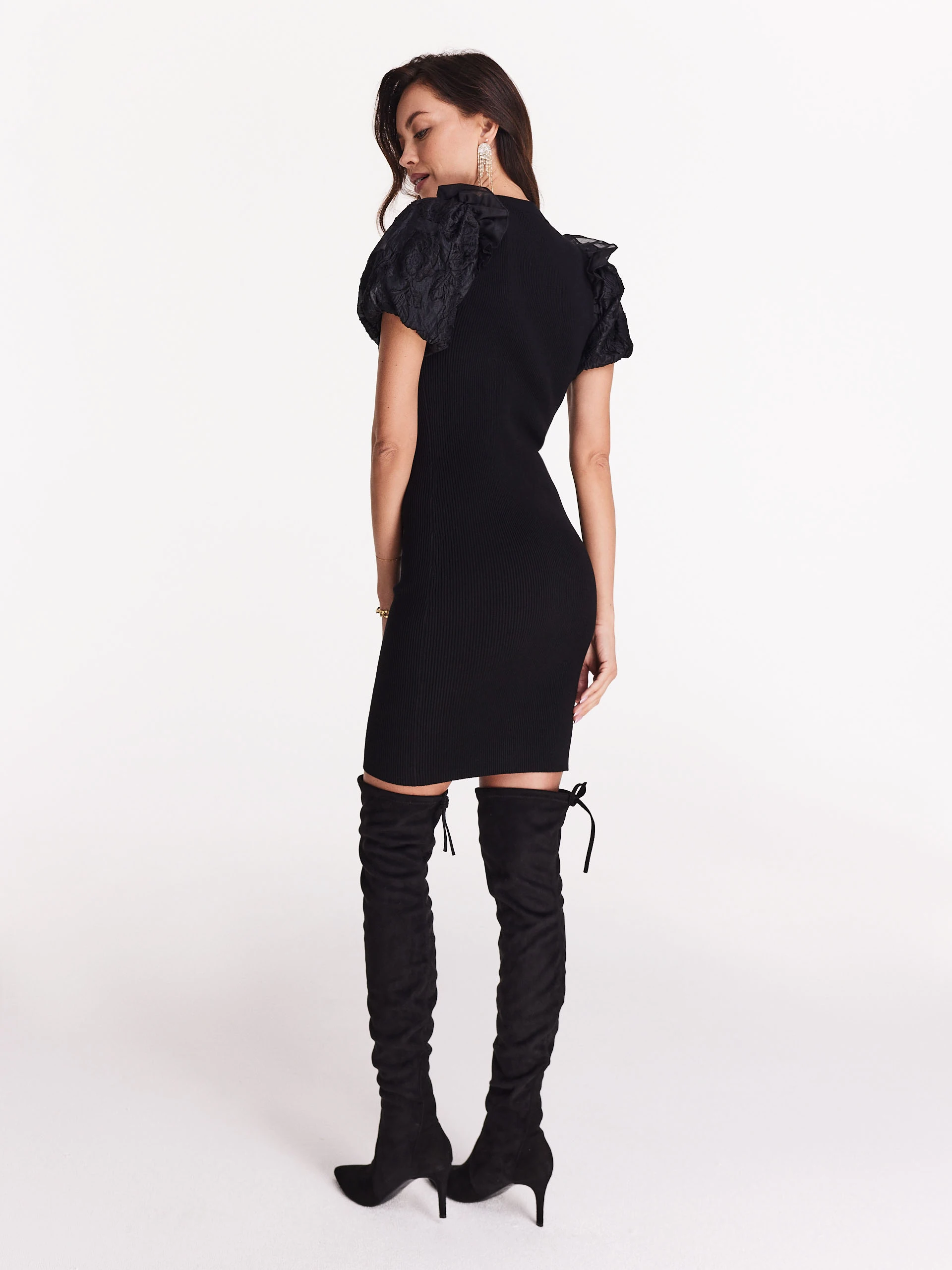 Black dress with buffets