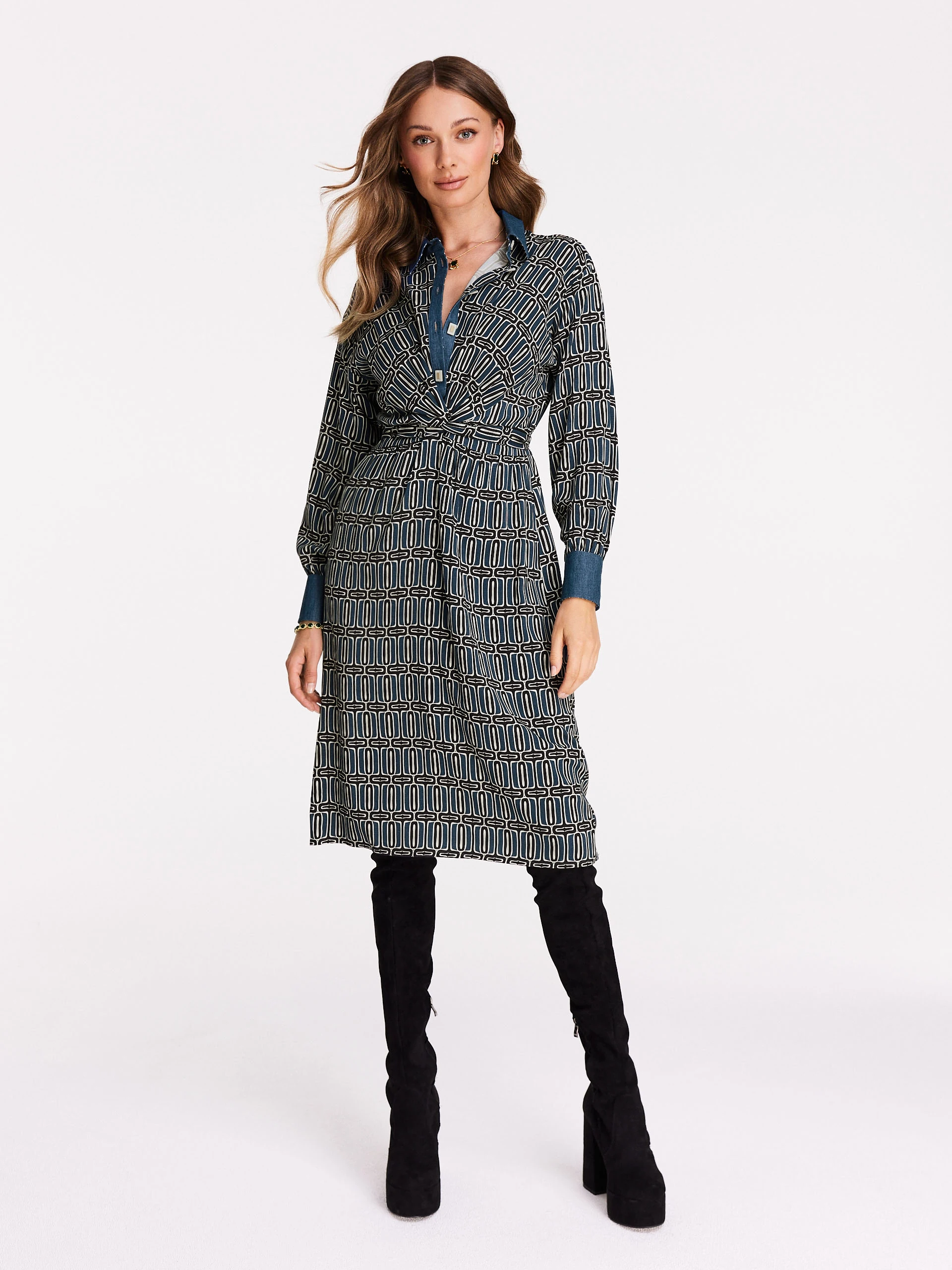Geometric pattern dress