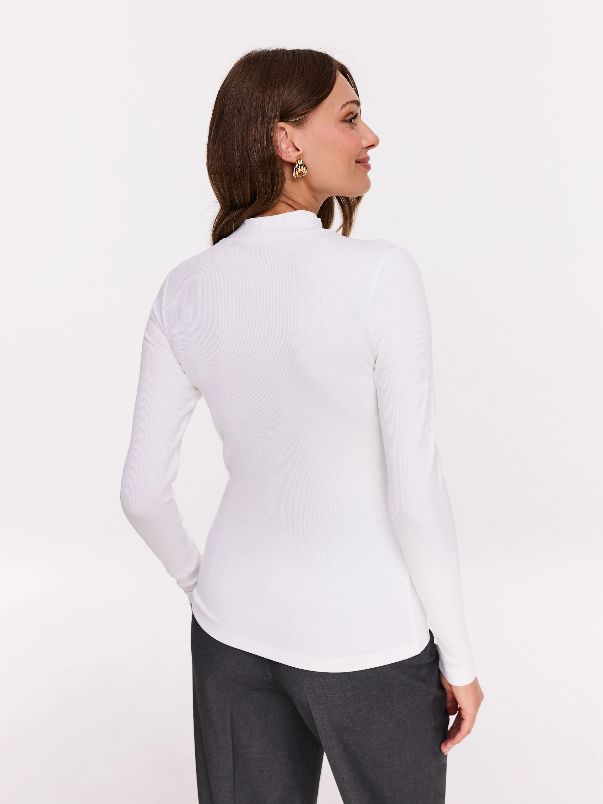Szare spodnie culotte