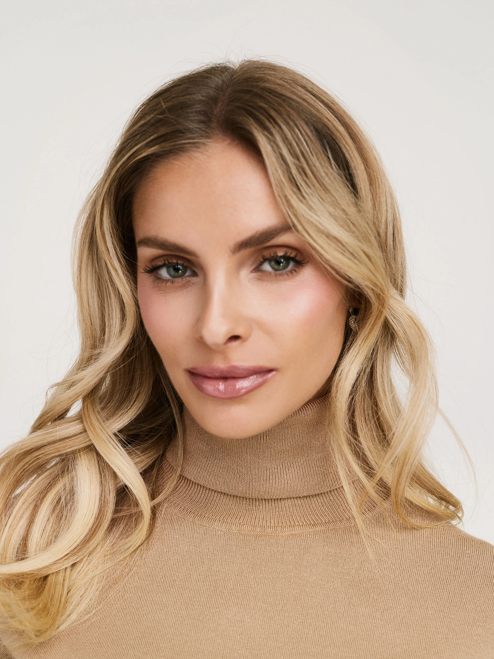 Beige turtleneck sweater