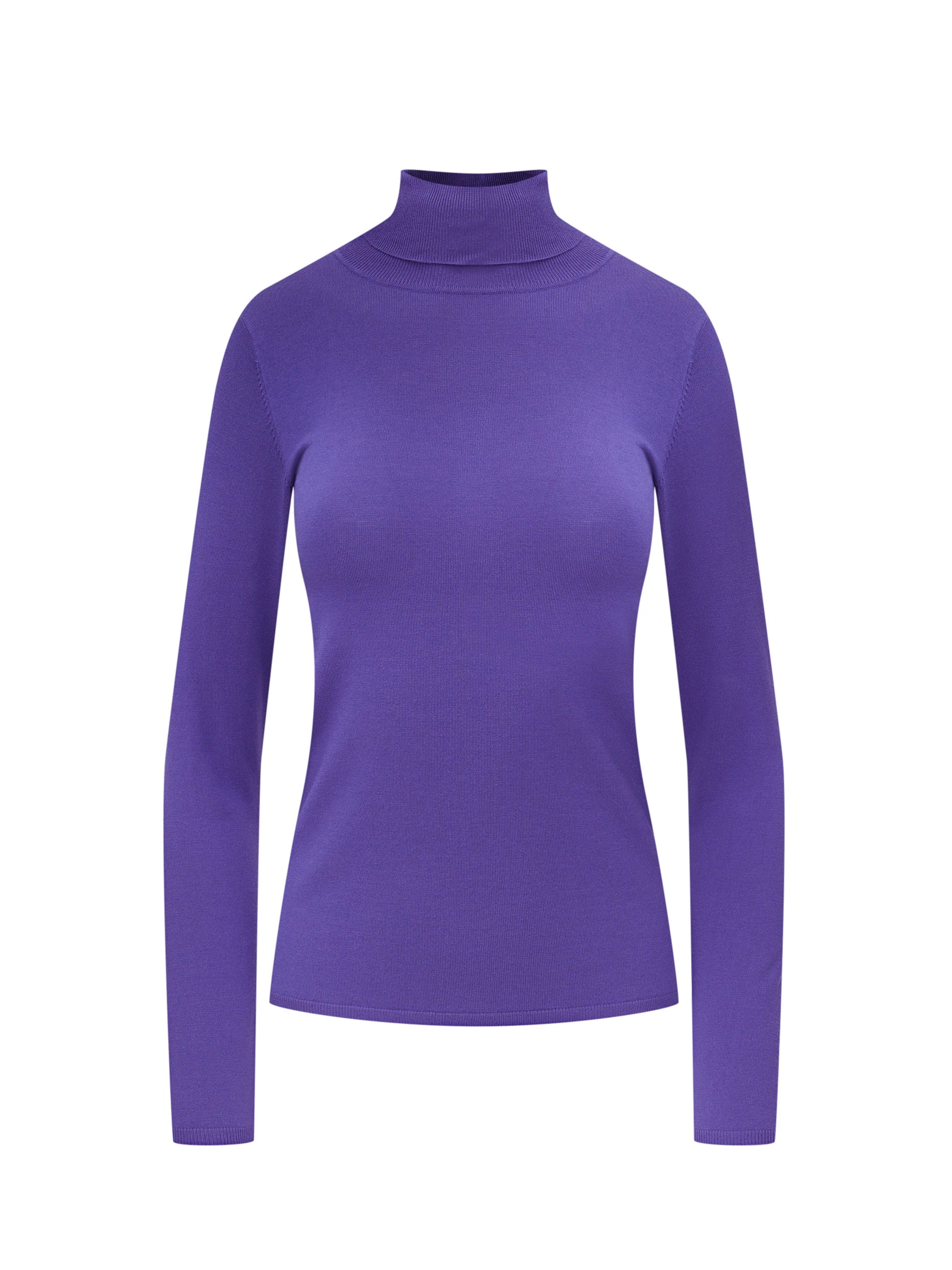 Matching purple viscose turtleneck