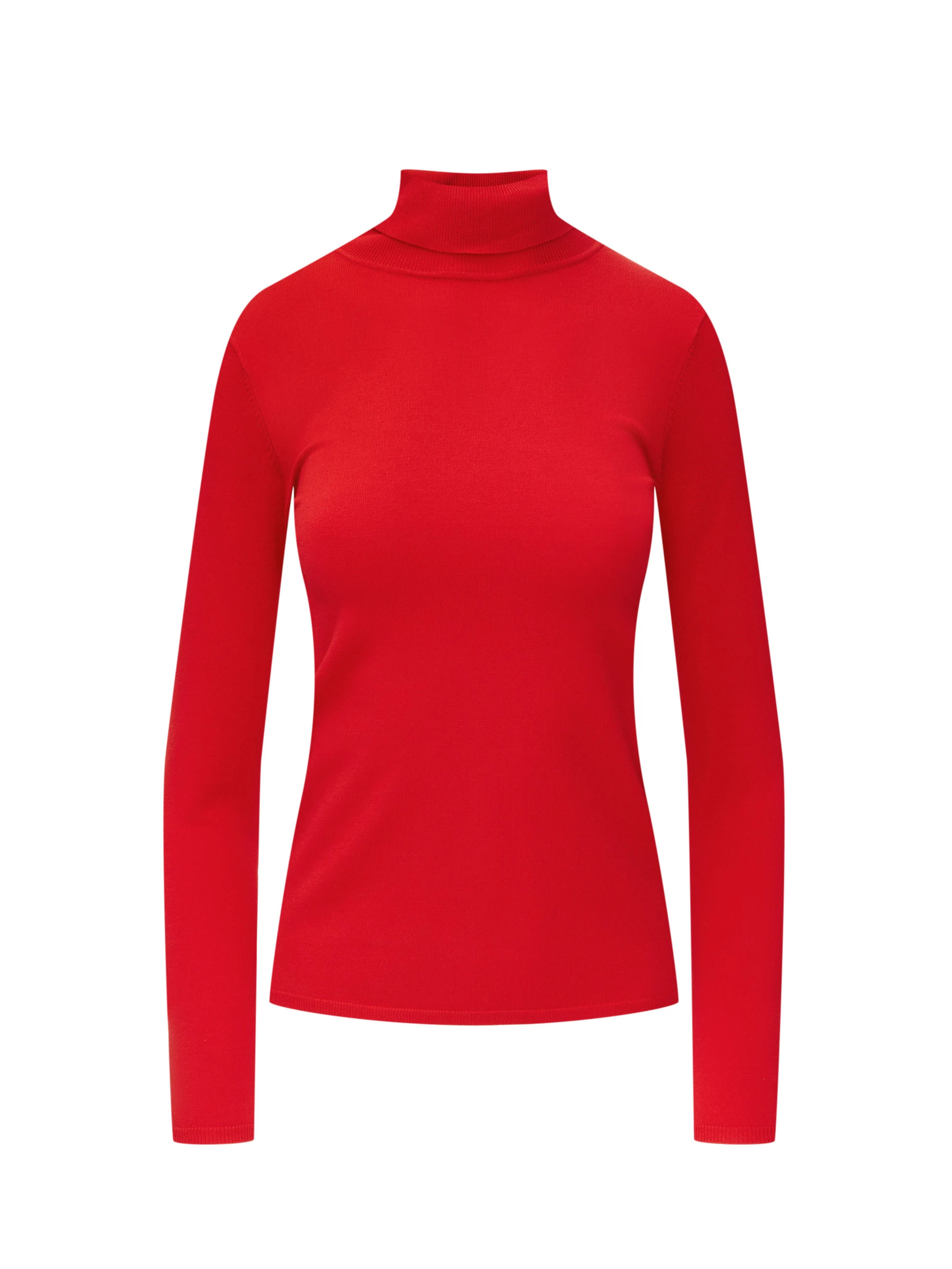 Matching red turtleneck with viscose